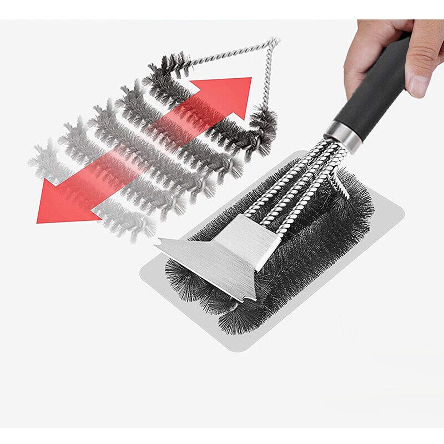 18-Inch Grill Brush with Scraper for Barbecue Cleaning