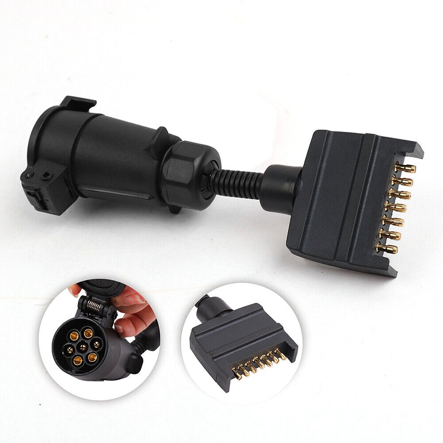 Trailer Adapter Plug Female 7 Pin To Male Flat Caravan Boat