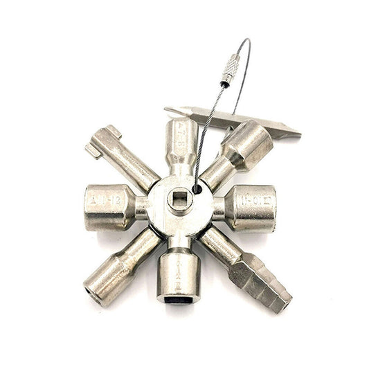 10-in-1 Multi-Function Elevator Key Switch Wrench for Utility and Emergency
