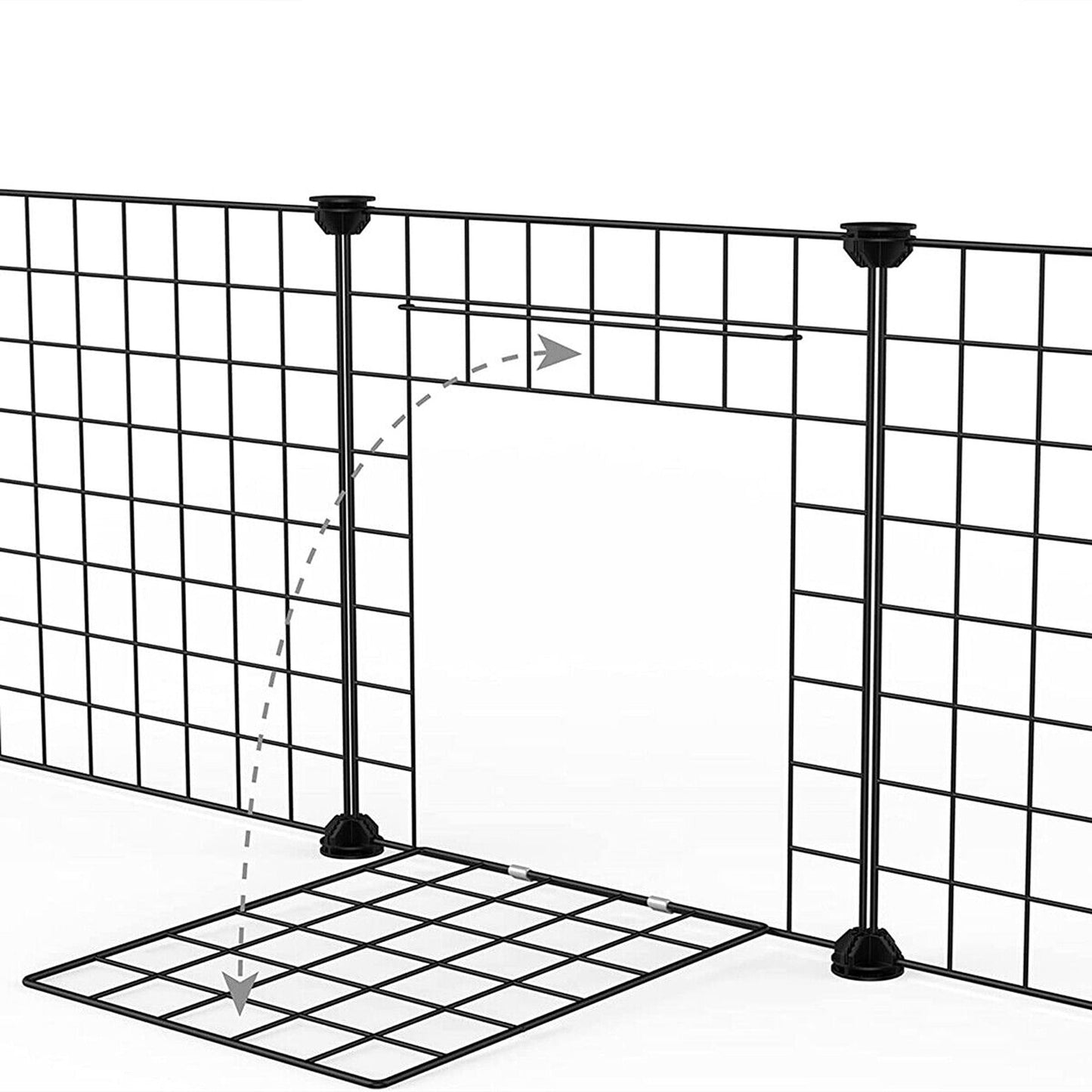 Metal DIY Pet Dog Playpen Foldable Cage Fence Enclosure