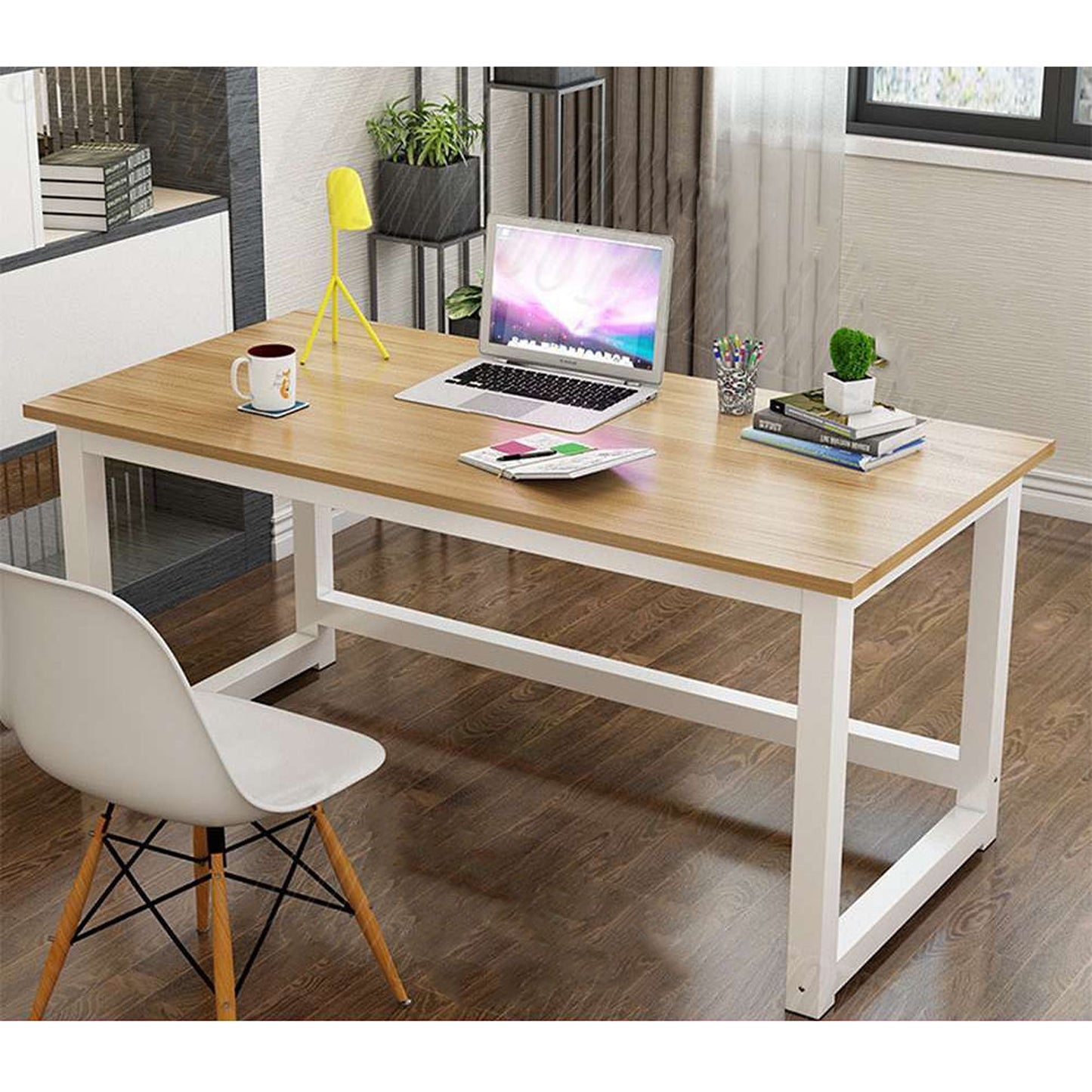 Home Office Study Desk with Computer Storage Writing and Laptop Table