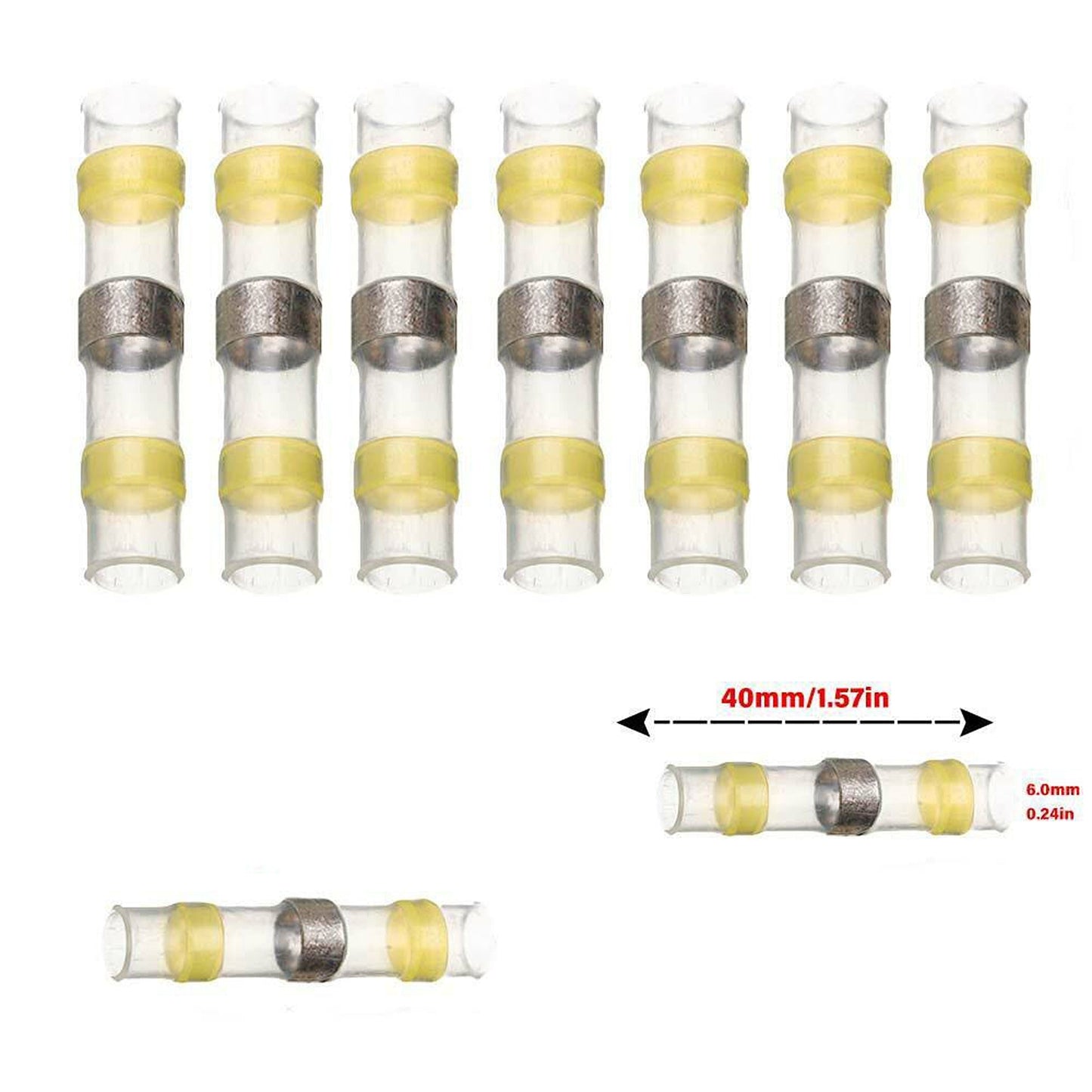 200-Pack Mixed Solder Sleeve Heat Shrink Wire Connectors