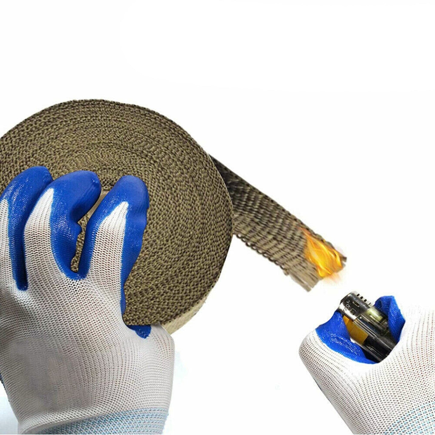 Heat Resistant Titanium Exhaust Wrap 10M with Stainless Steel Ties 2000F