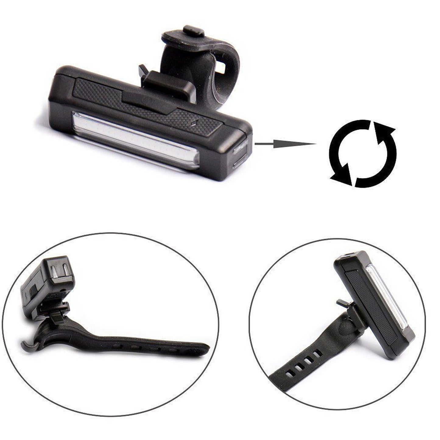 Bike Light Rechargeable LED Front Headlight Rear Tail Lamp