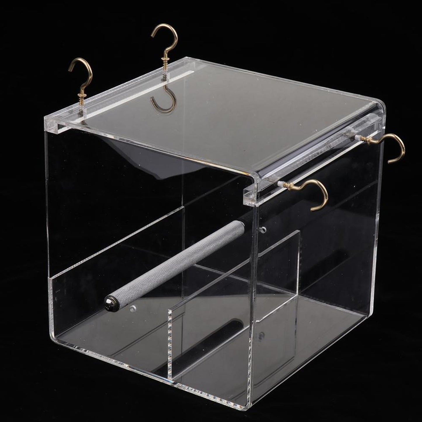 No Mess Bird Cage Feeder Automatic Parrot Seed Container Box