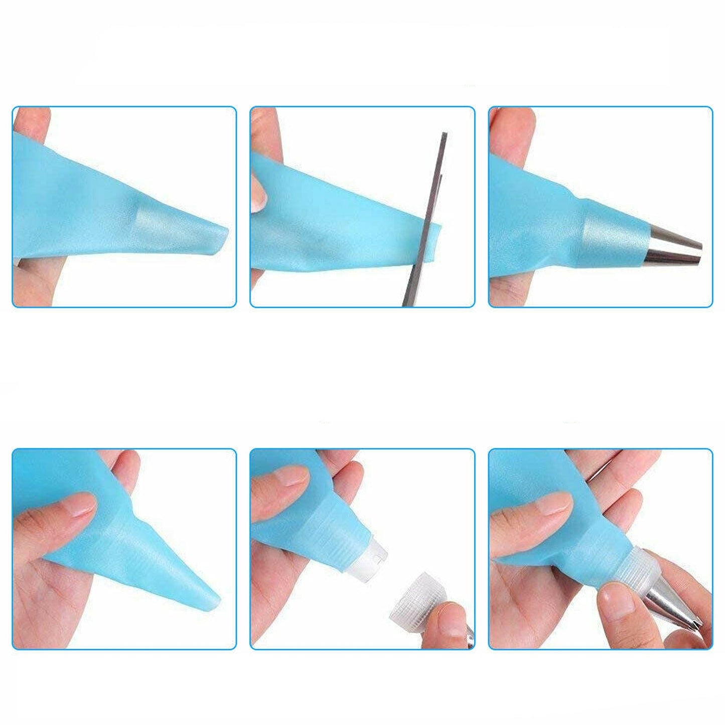 27pcs Cake Decorating Icing Piping Nozzles with Silicone Bag