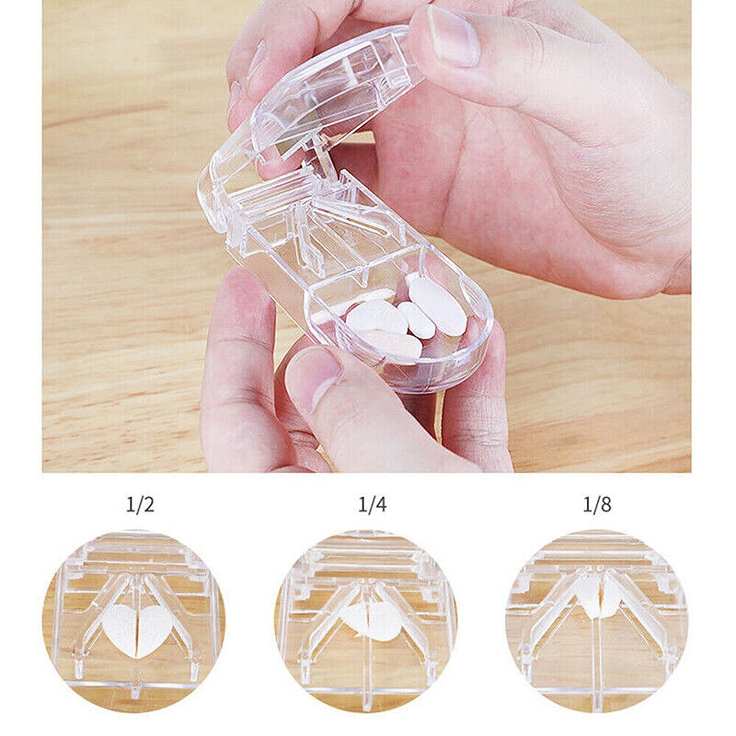 Compact Travel Pill Cutter and Medicine Storage Box