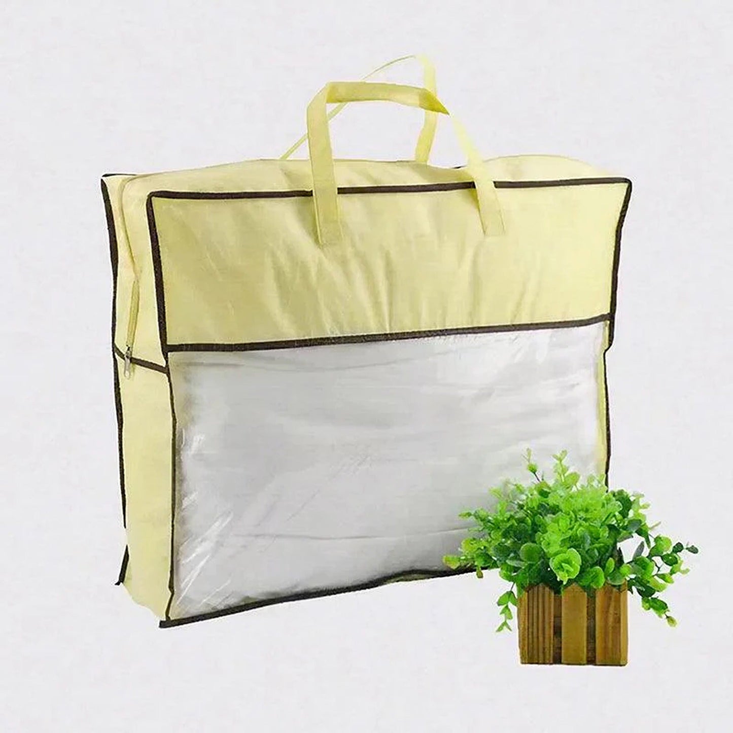 5pcs Non-Woven Dustproof Storage Bags for Pillows and Quilts Zipper