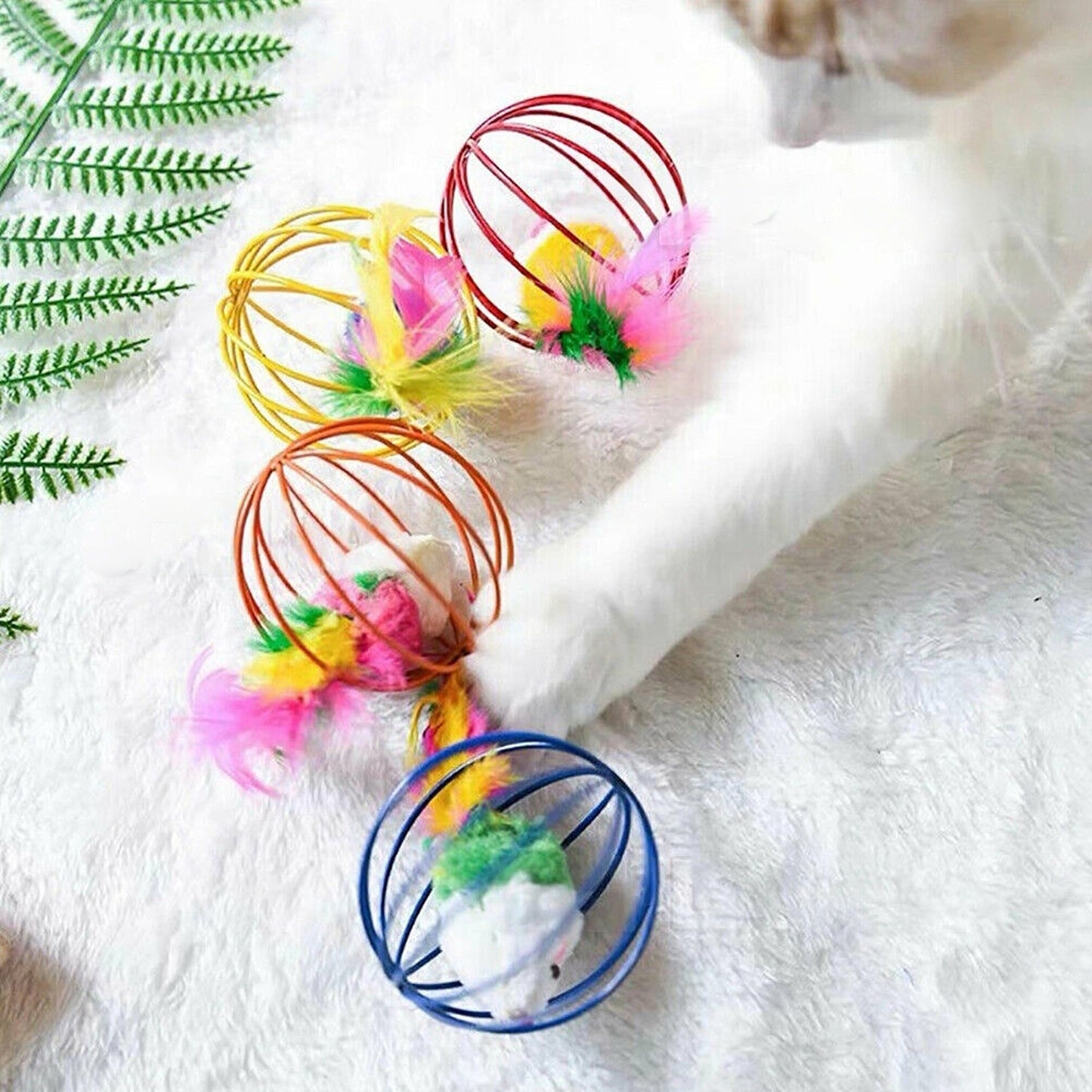 33pcs Cat Toy Assortment Rod with Fur Mice and Bells Catnip Included