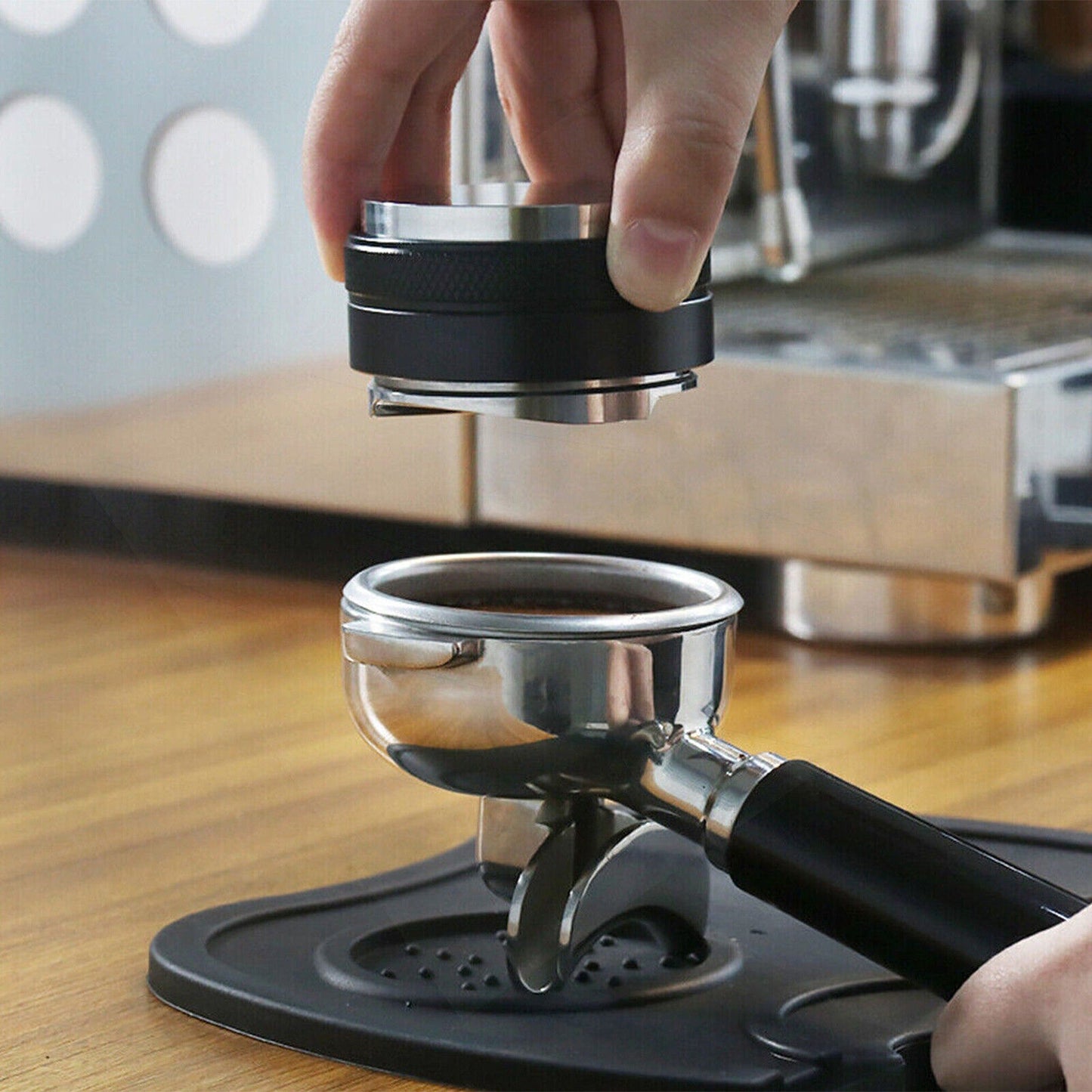 51mm Coffee Tamper Distributor Dual Head Espresso Leveler Tool