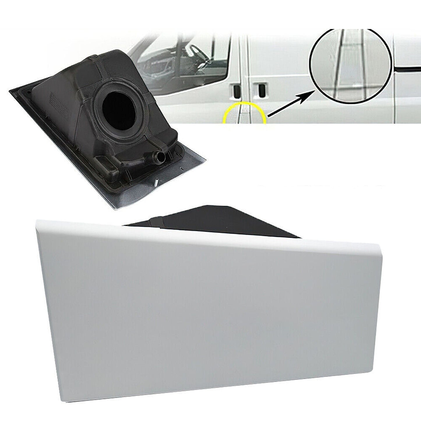 Fuel Tank Cap with Filler Pipe Door Flap Housing for Ford Transit MK6 MK7