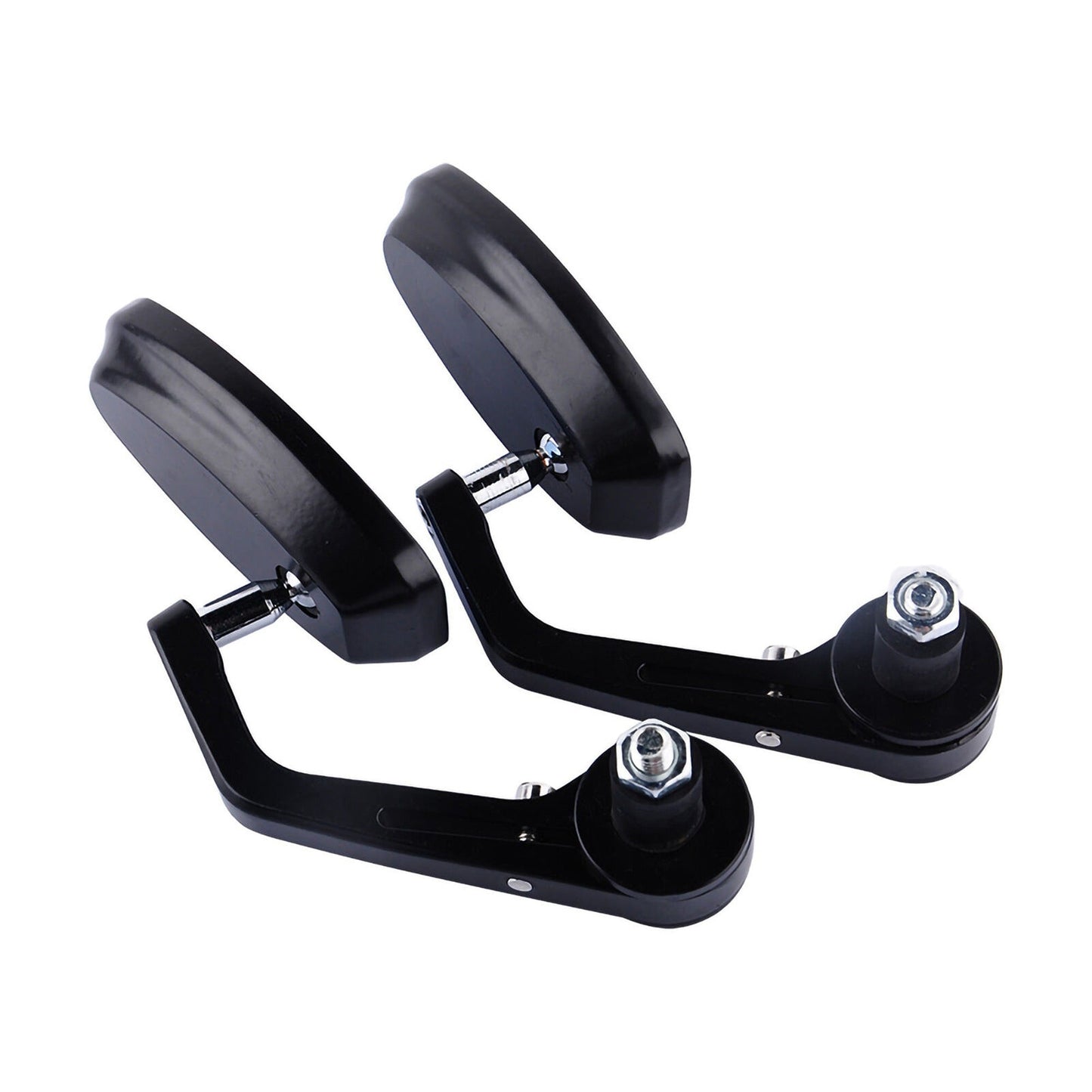 Motorcycle Aluminum Oval Rear View Mirror Handlebar End