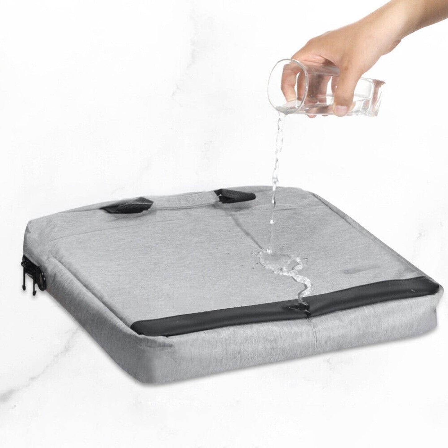 Grey Laptop Shoulder Bag Sleeve for Macbook Lenovo HP Briefcase Style
