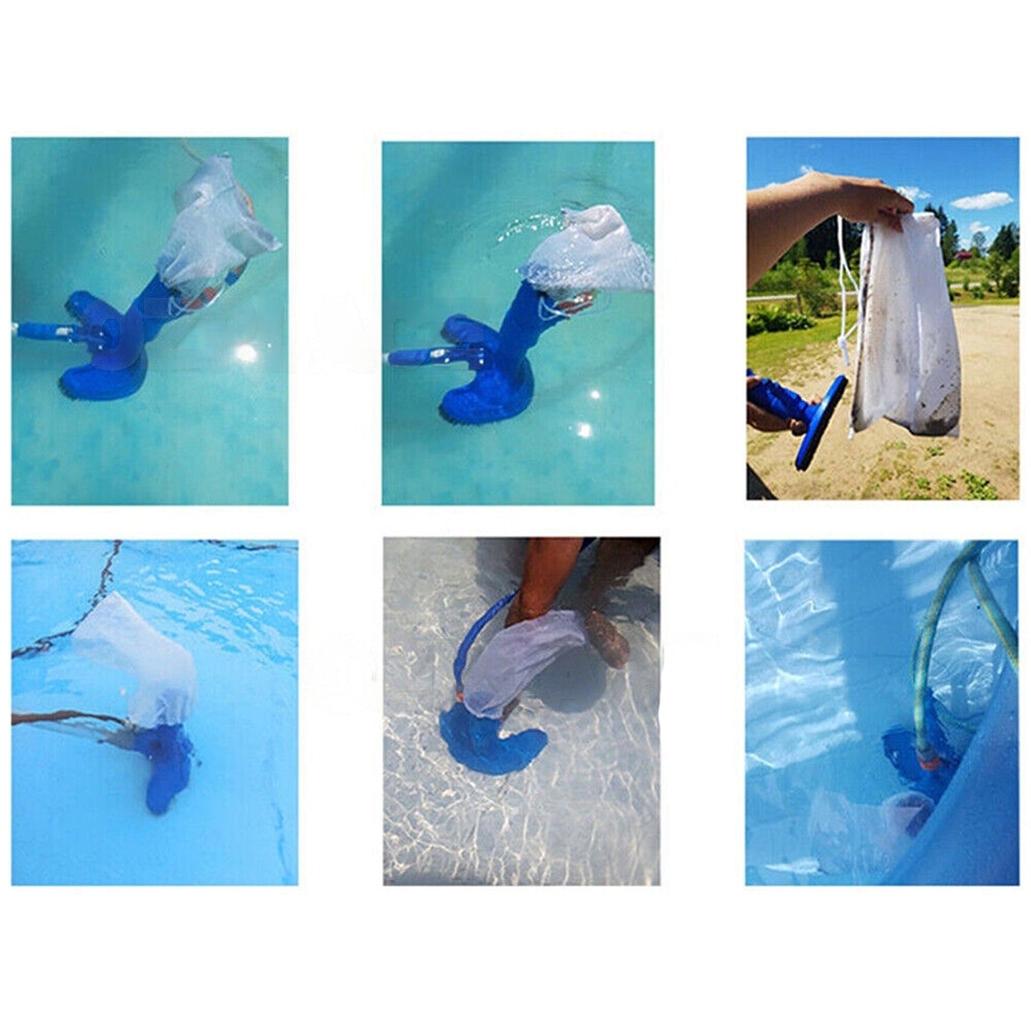 Swimming Pool Cleaning Brush Kit Spa Pond Vacuum Tool
