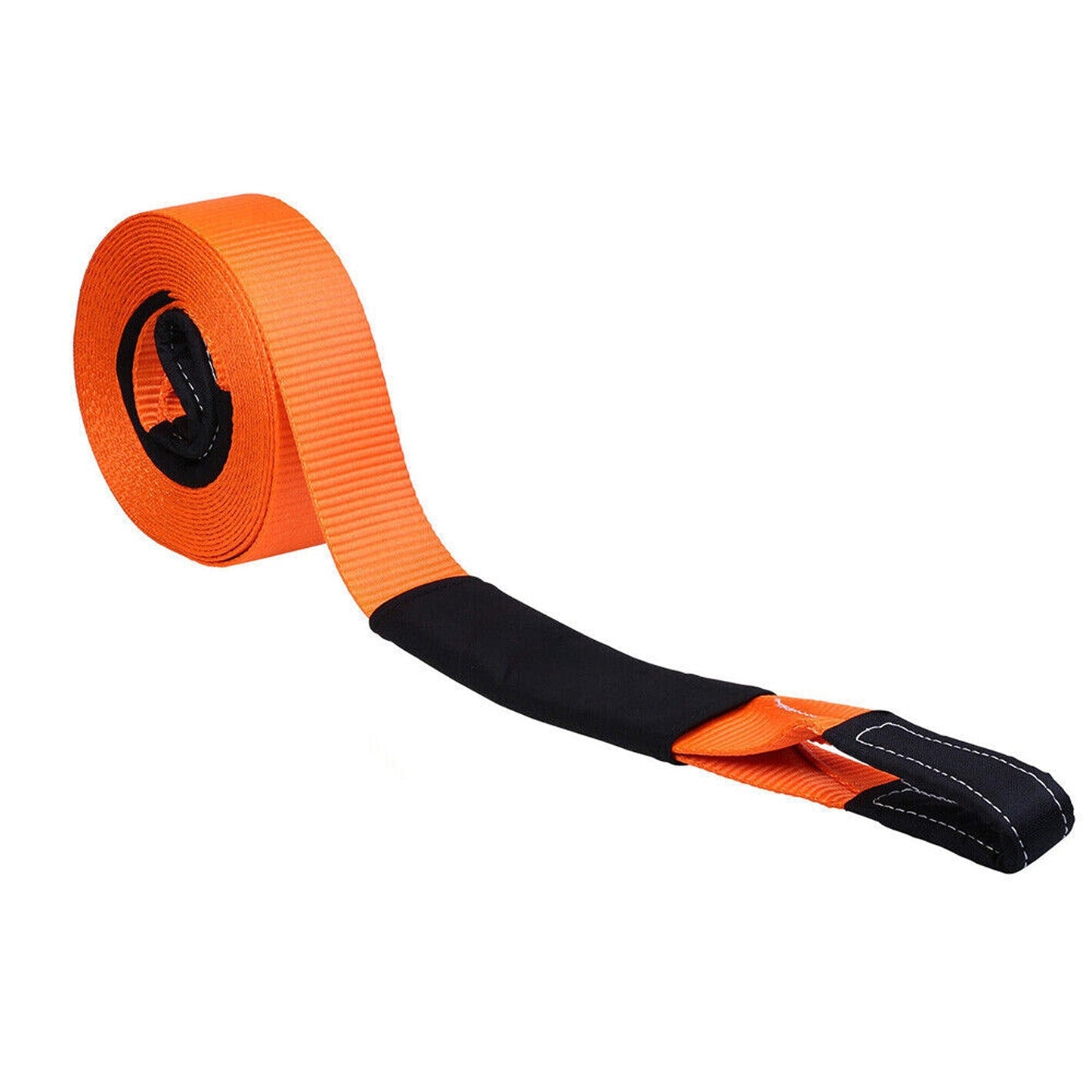 4WD Snatch Strap with 12T Recovery Tow Winch and Soft Shackle