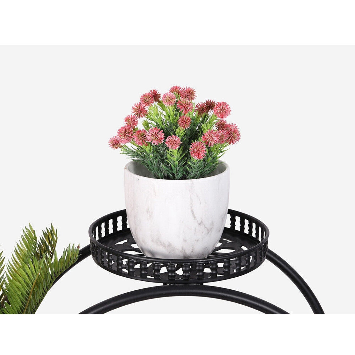 Plant Stand with 6 Pot Holders on Wheels for Easy Moving Indoors 4 Layer