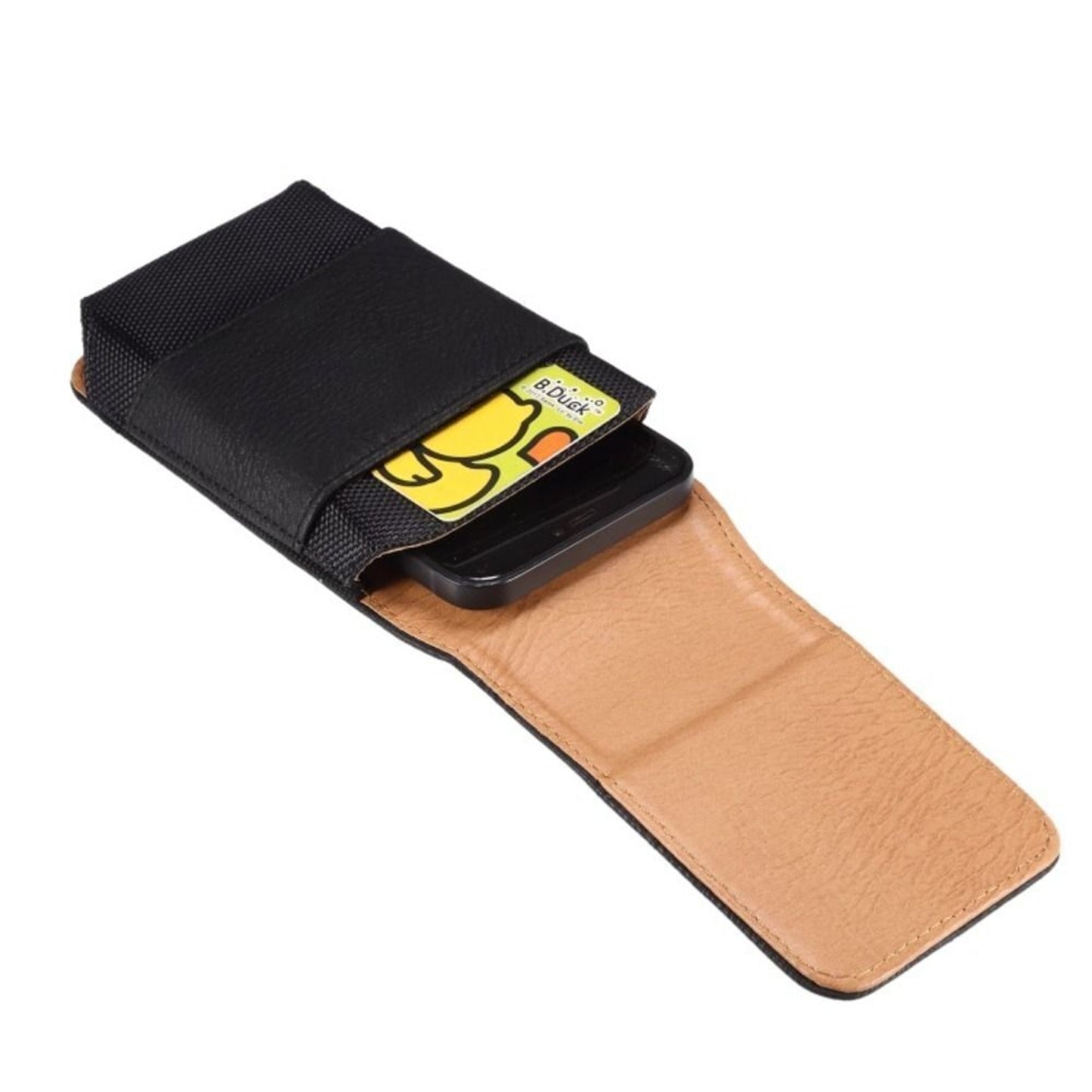 Black Mobile Phone Holster Pouch with Belt Clip for Men