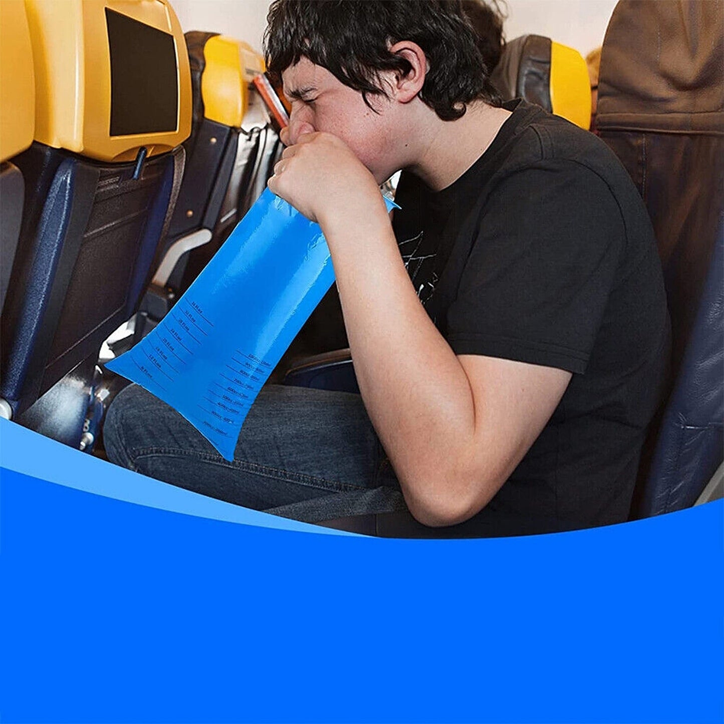 50pcs Sealable Disposable Bags for Travel Sickness Motion Relief