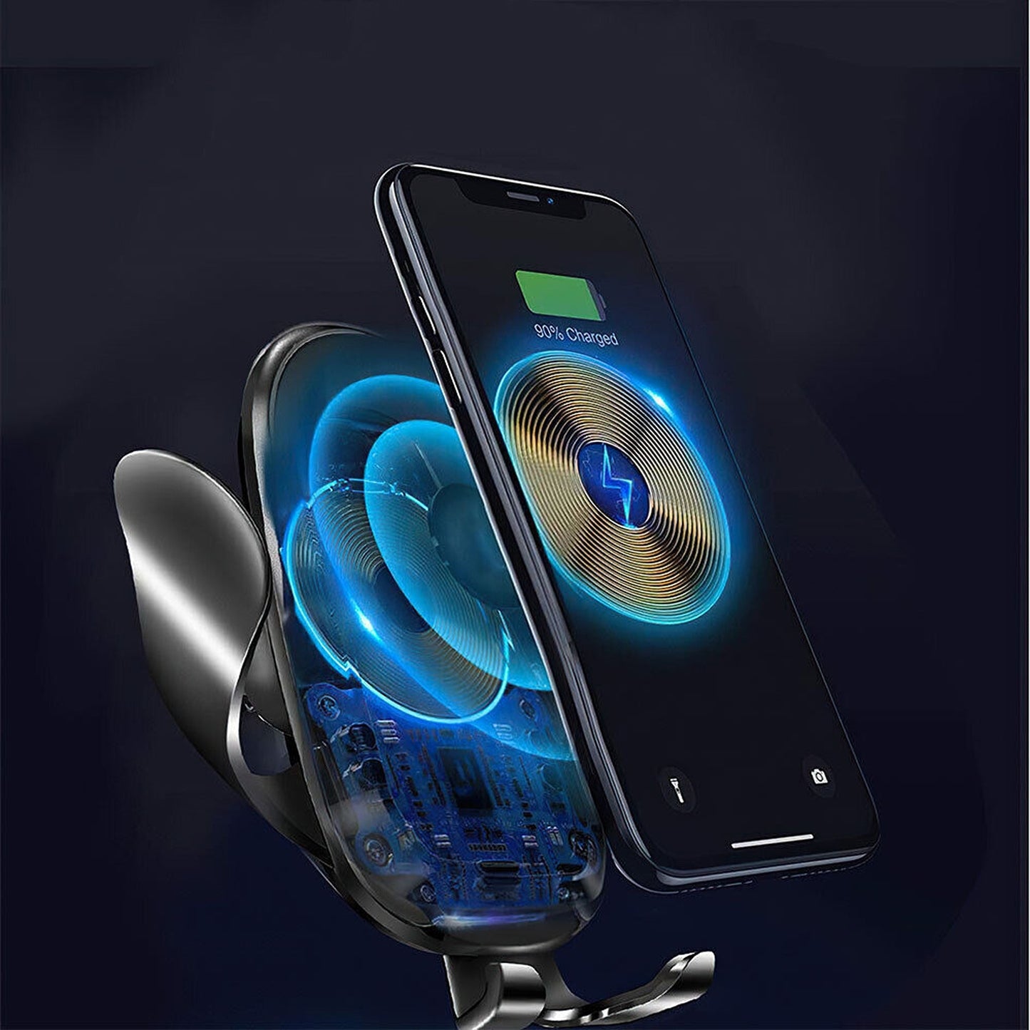 15W Qi Wireless Car Charger Fast Charging Mount with Automatic Clamping