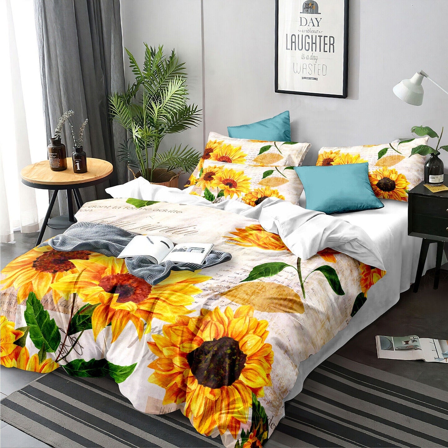 Sunflower Bedding Set Quilt Duvet Cover for Single to King Size Beds
