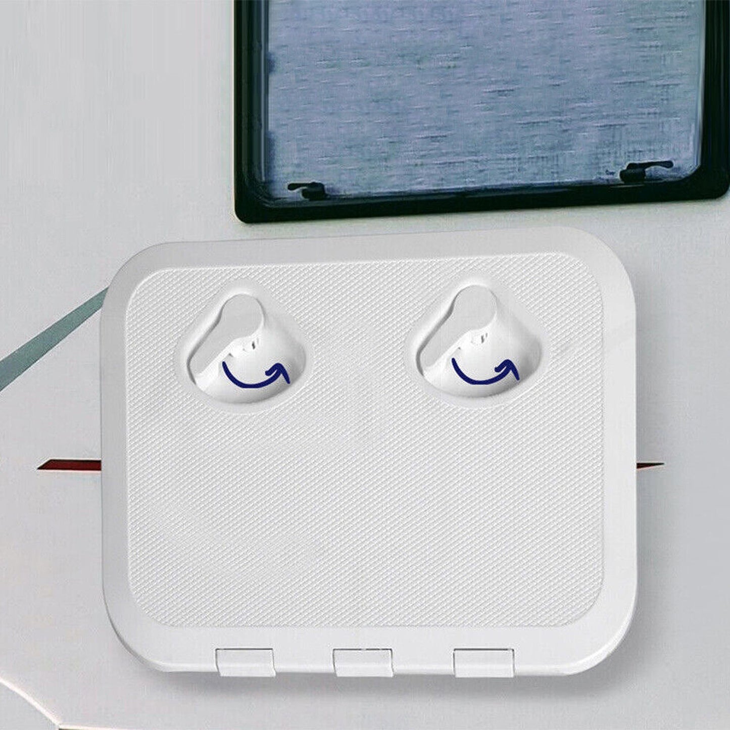 Service Access Hatch with Lockable Door for Caravans and RVs Storage Solution