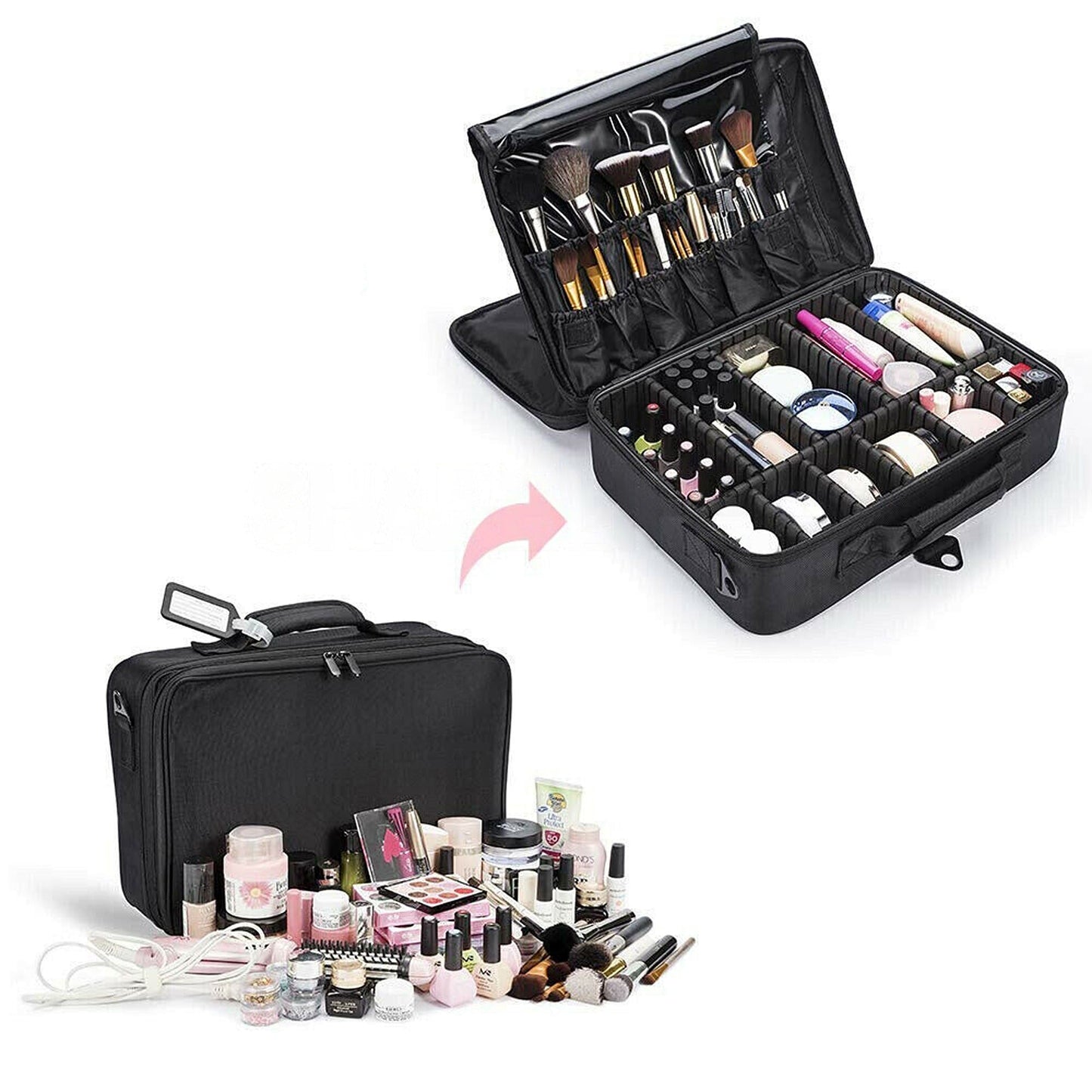 Travel Toiletry Organizer Portable Cosmetic Case Storage Pouch