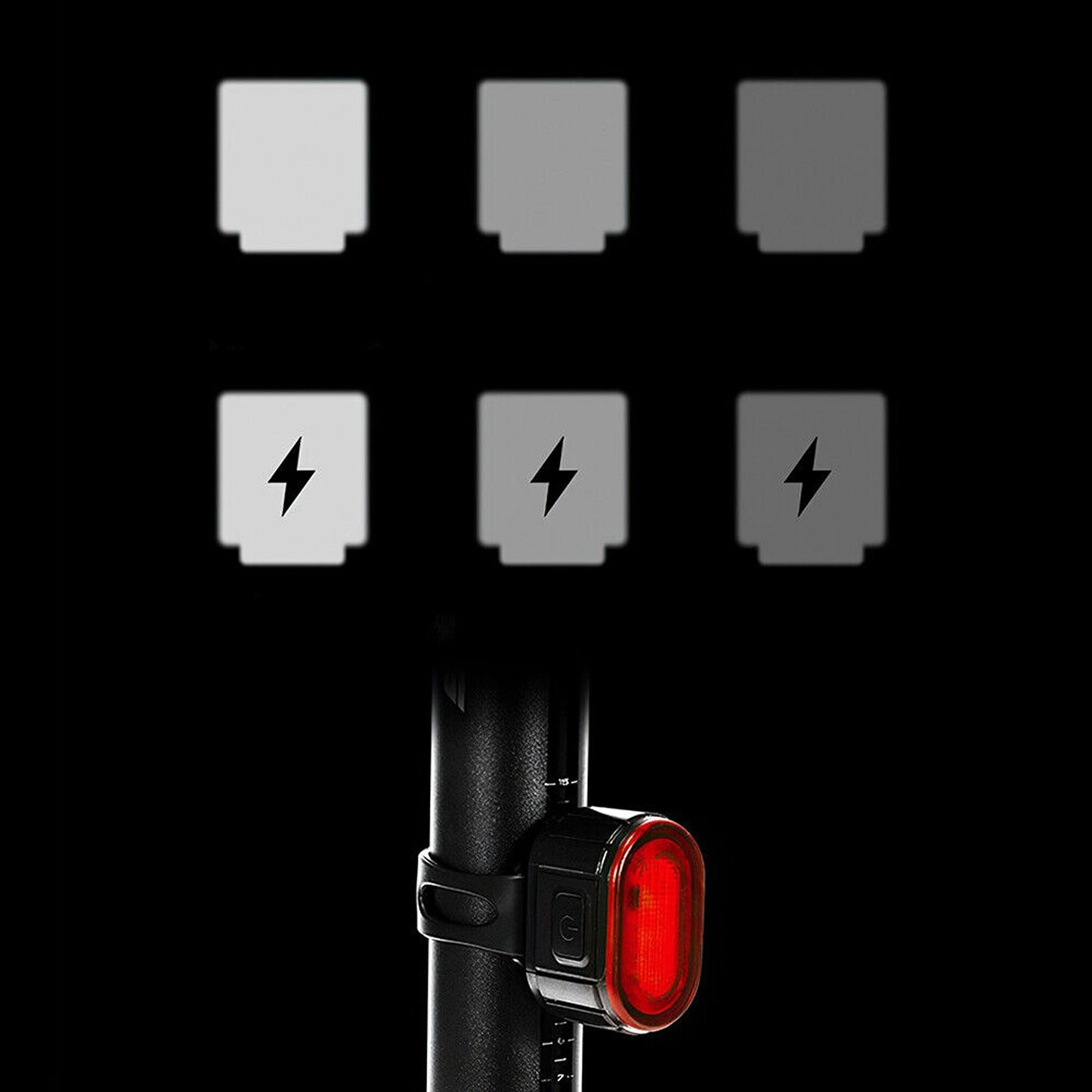 USB Rechargeable LED Bike Light Set Bright Front and Rear Mountain Bicycle Lights