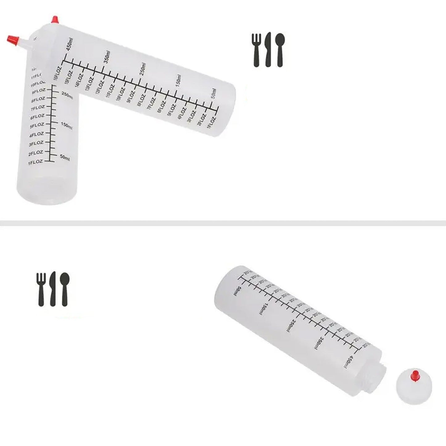 6 Pieces Craft Condiment Squeeze Sauce Bottles Dispenser