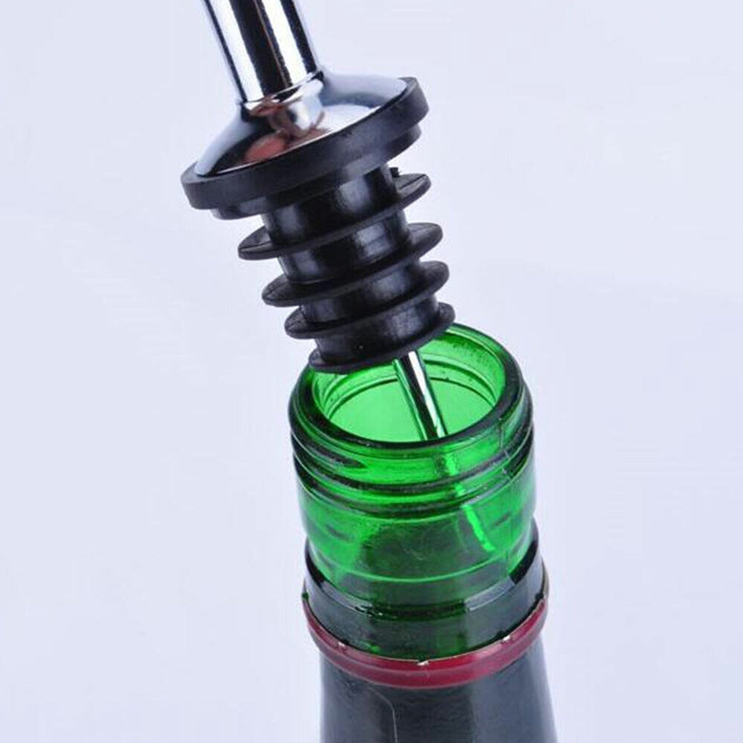 3-Pack Stainless Steel Free Flow Shot Bottle Pourers for Wine and Spirits