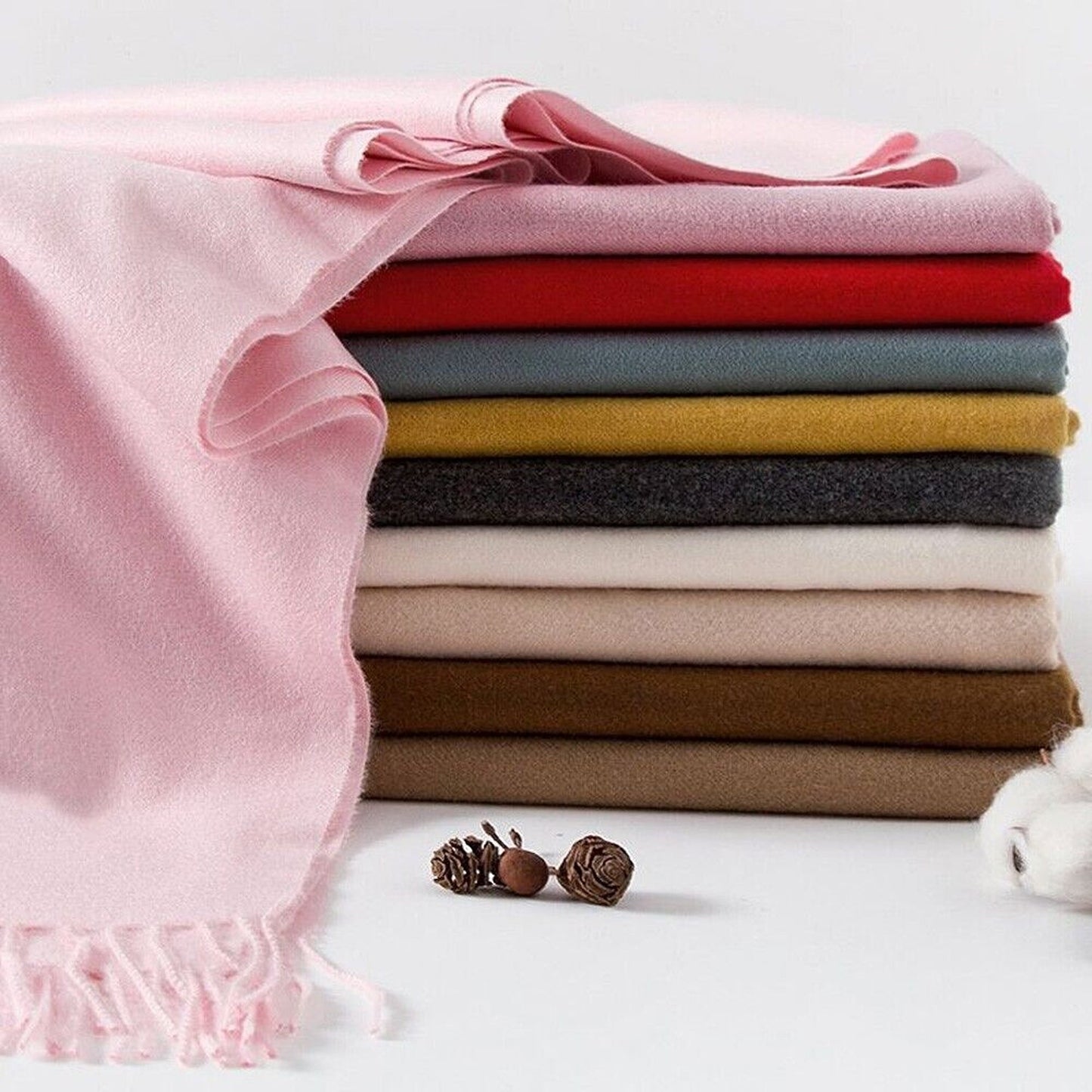 Women Oversized Cashmere Pashmina for Winter Soft Head Wrap Cloak