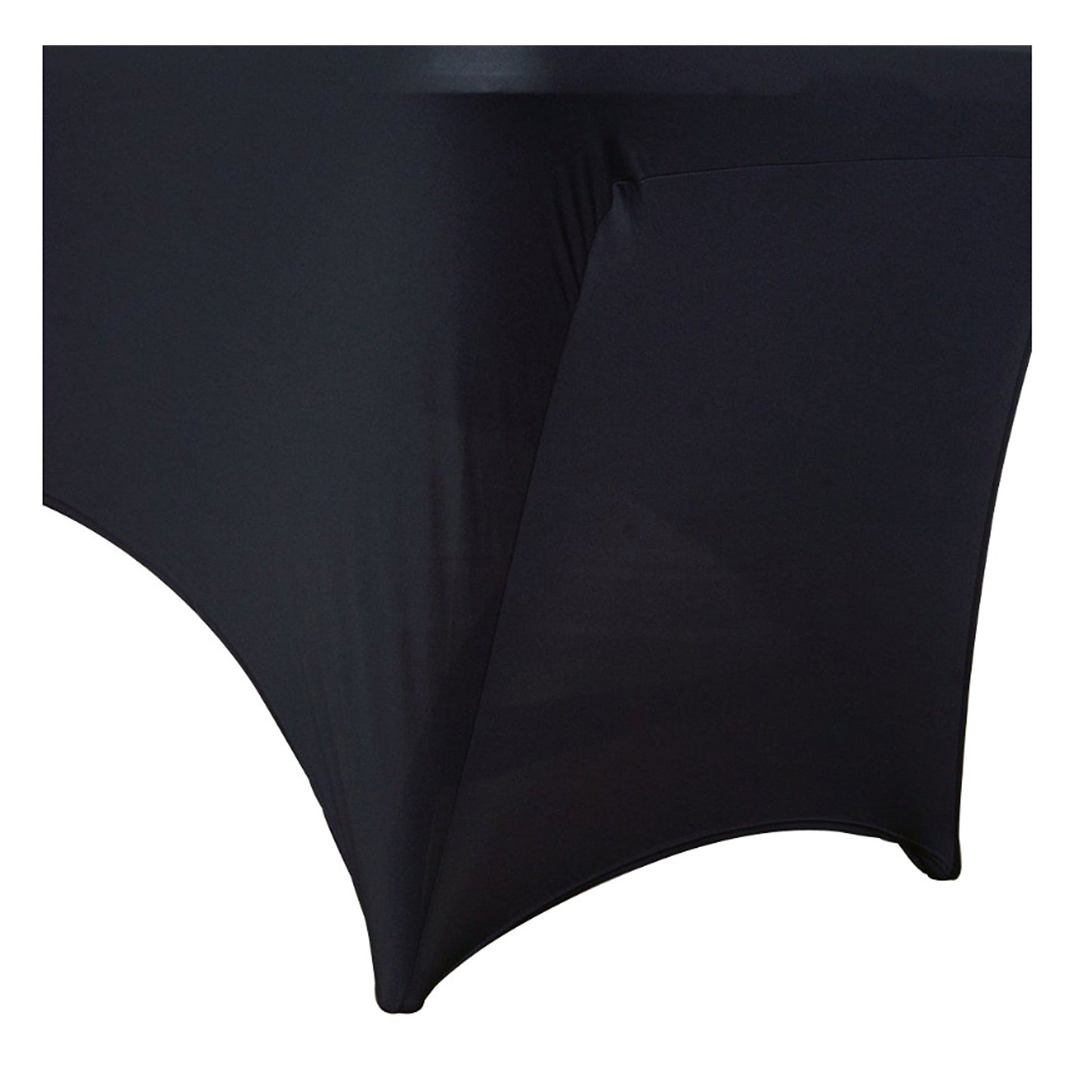 Black Stretch Spandex Tablecloth Rectangle Table Cover for Events