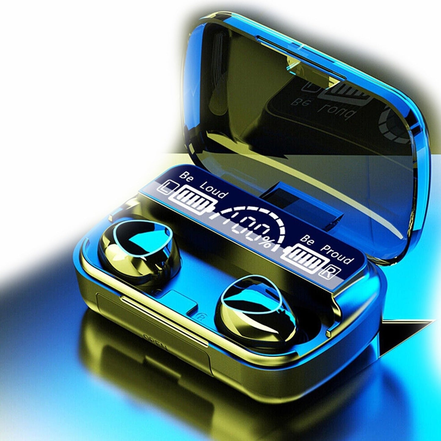 Bluetooth 5.1 Waterproof Wireless Earbuds with LED Display