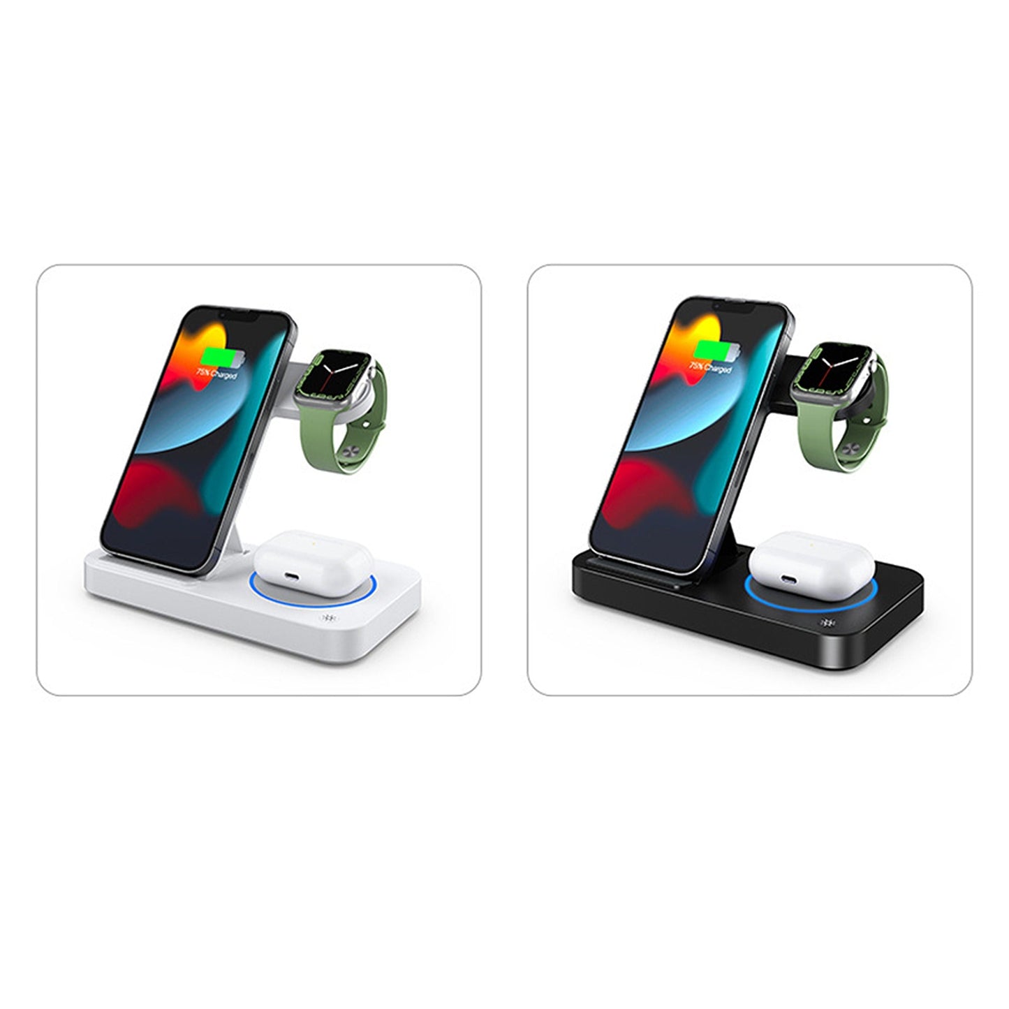 3 in 1 Fast Wireless Charger Station Dock for Apple iPhone 14 Pro 13 12 Watch