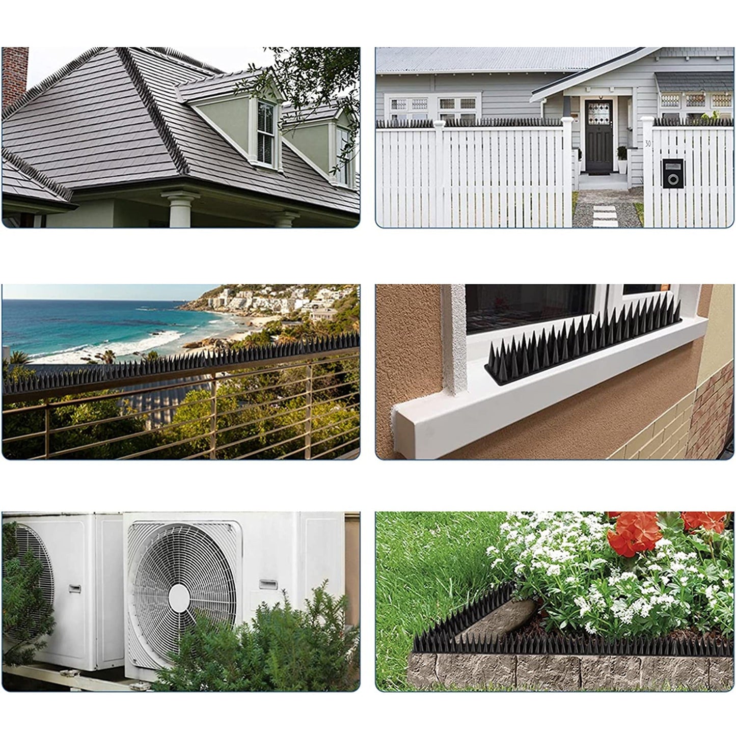 12pcs Effective Pest Control Spikes Anti-Bird Deterrent Fence