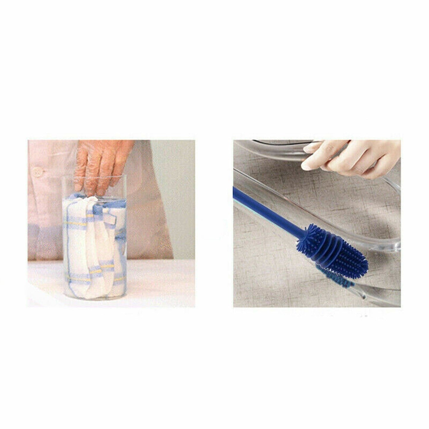 Nylon Straw Cleaning Brush Set Bottle Tube Pipe Cleaner Long Small 1 Set