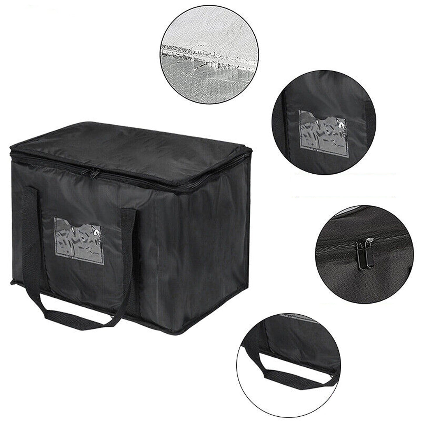 Insulated Thermal Pizza Bag Hot Cold Food Delivery Carrying Case
