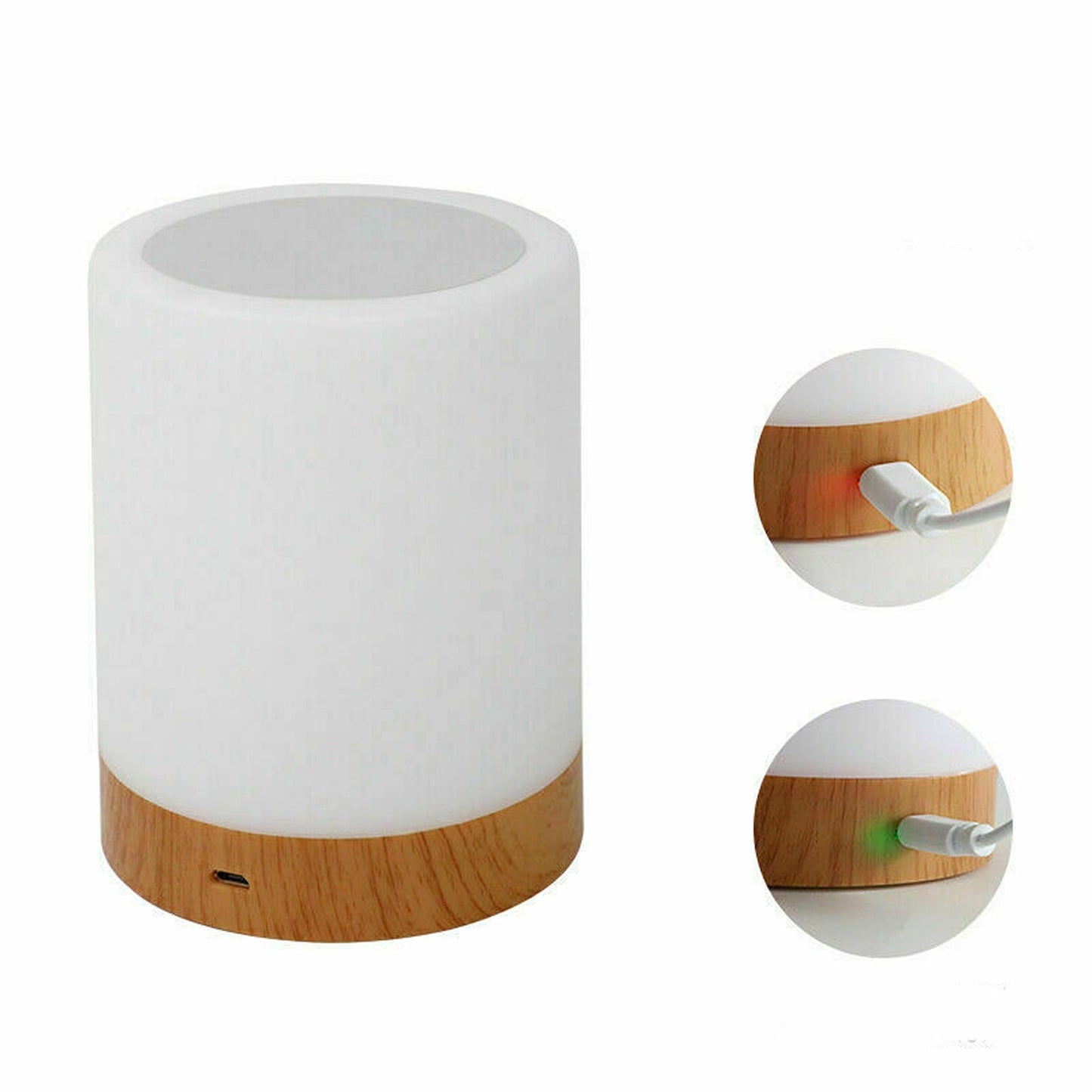 7 Colour USB Rechargeable RGB LED Touch Night Light Dimmable Mood Bedside Lamp