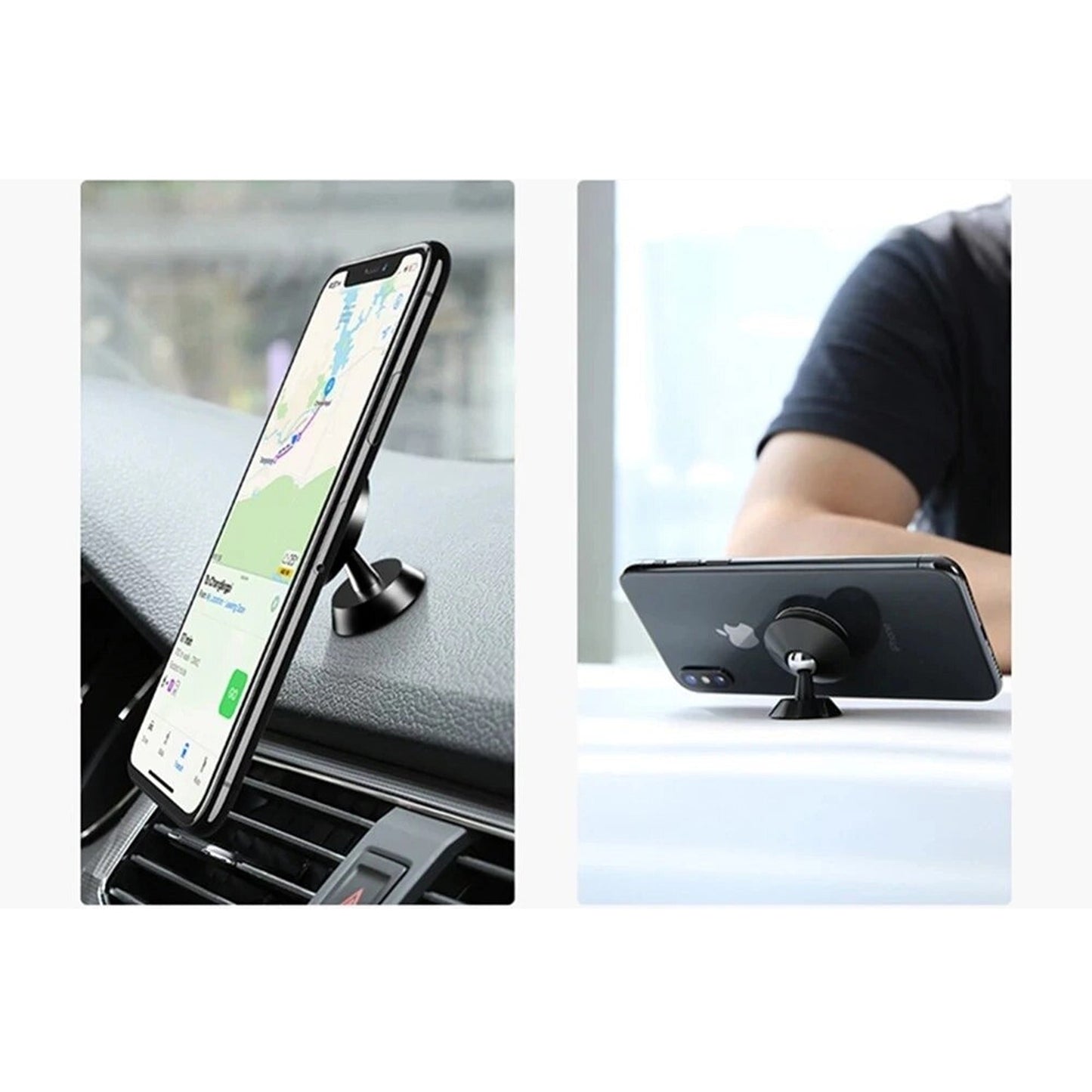 2pcs Magnetic Car Mount Dashboard Mobile Phone Holder Dash Stand