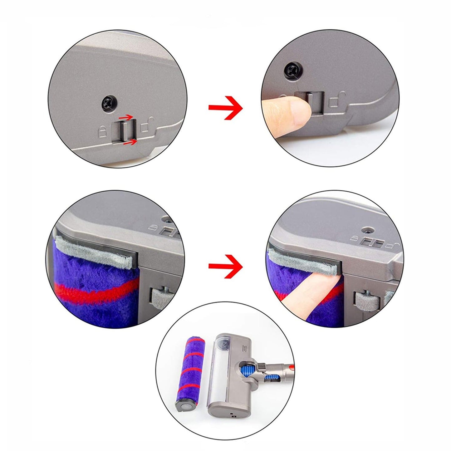 LED Roller Brush Head for Dyson V7 V8 V10 V11 Turbo Electric Floor Attachment