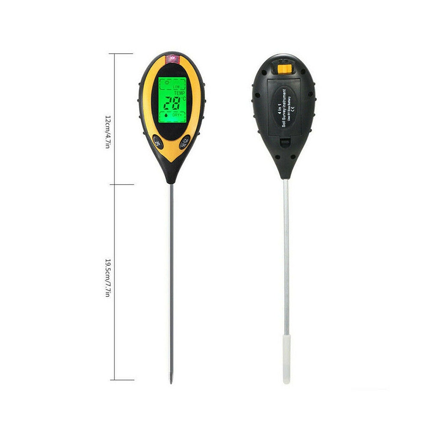 4-in-1 Soil PH Tester Moisture Sunlight and Light Test Meter for Garden