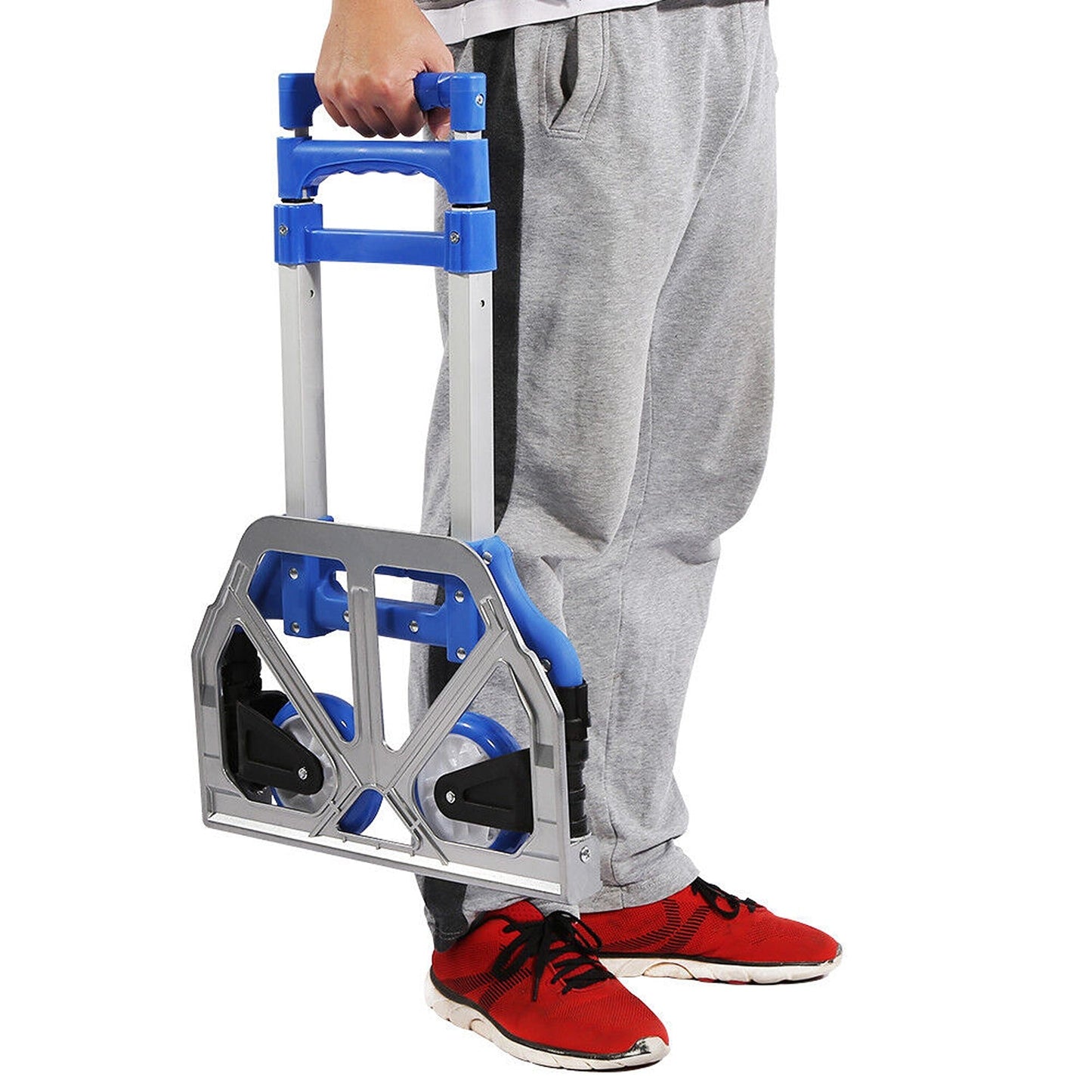 Folding Hand Trolley for Luggage Aluminium 80KG