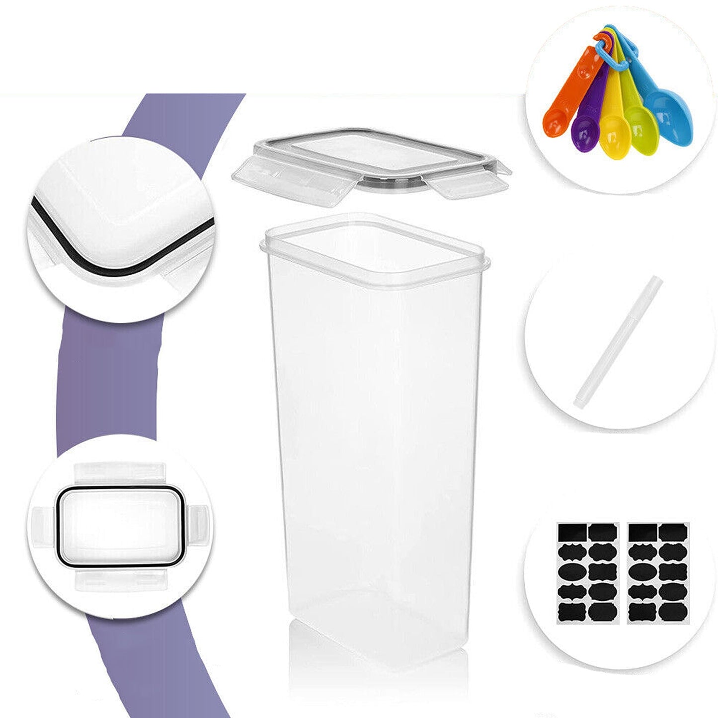 Set of 14 Airtight Food Storage Containers with Lids for Kitchen