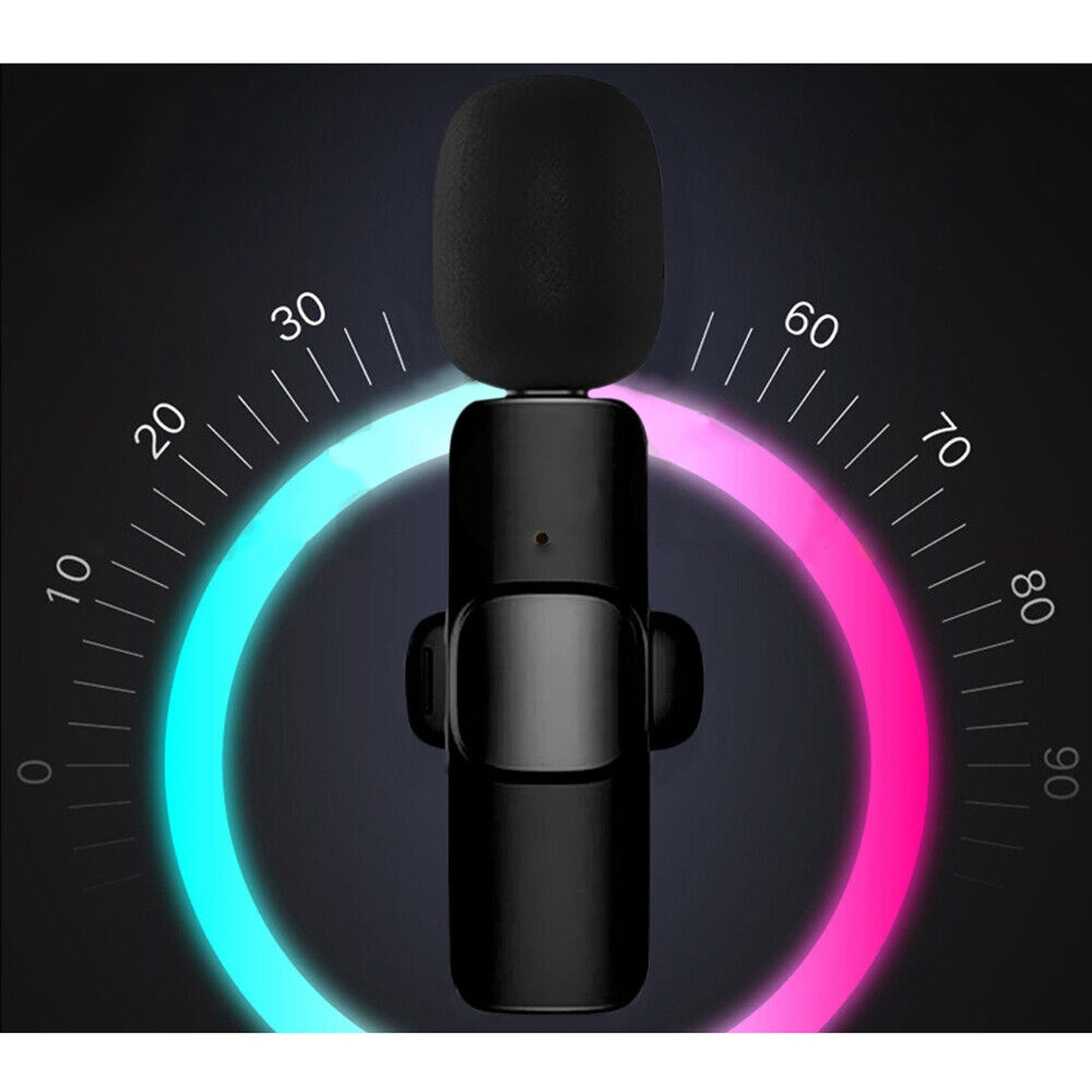 Wireless Lavalier Microphone for iPhone Apple Phone iPad Vlog Live Stream