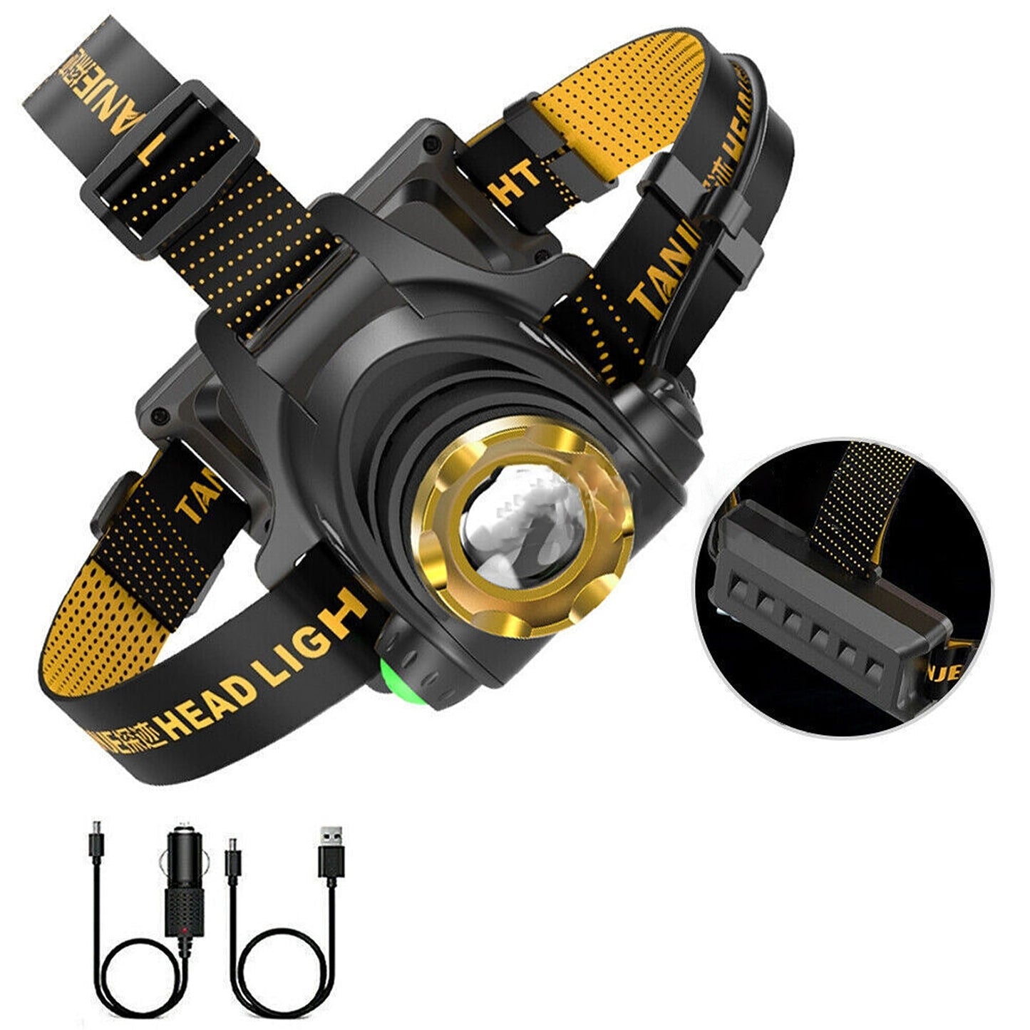 USB Rechargeable 12000000LM LED Headlamp Flashlight Head Torch Lamp