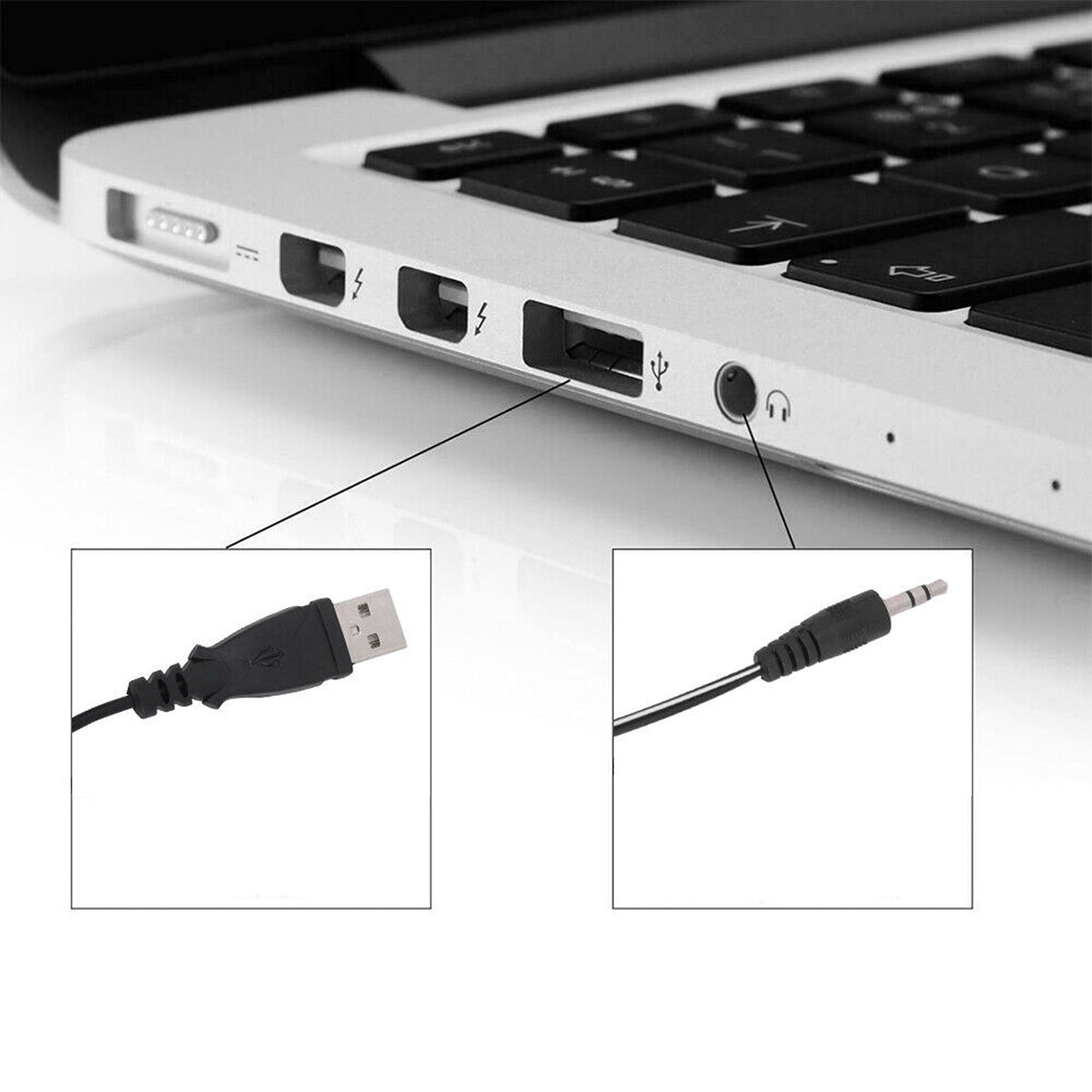2pcs Stereo Computer Speakers with Subwoofer USB Powered for PC and Laptops