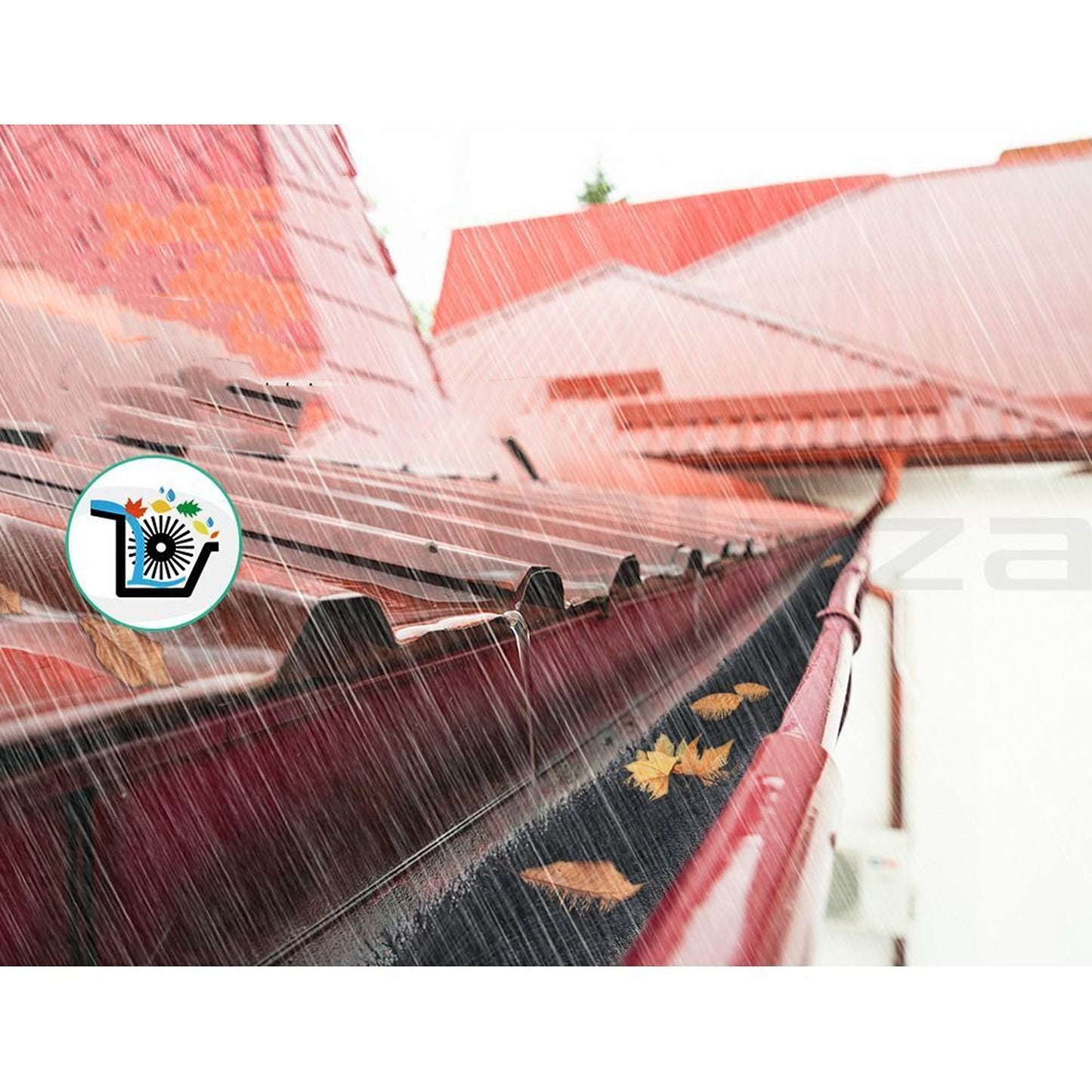 24pcs Gutter Brush Guard for Roof Leaf Protection Heavy Duty