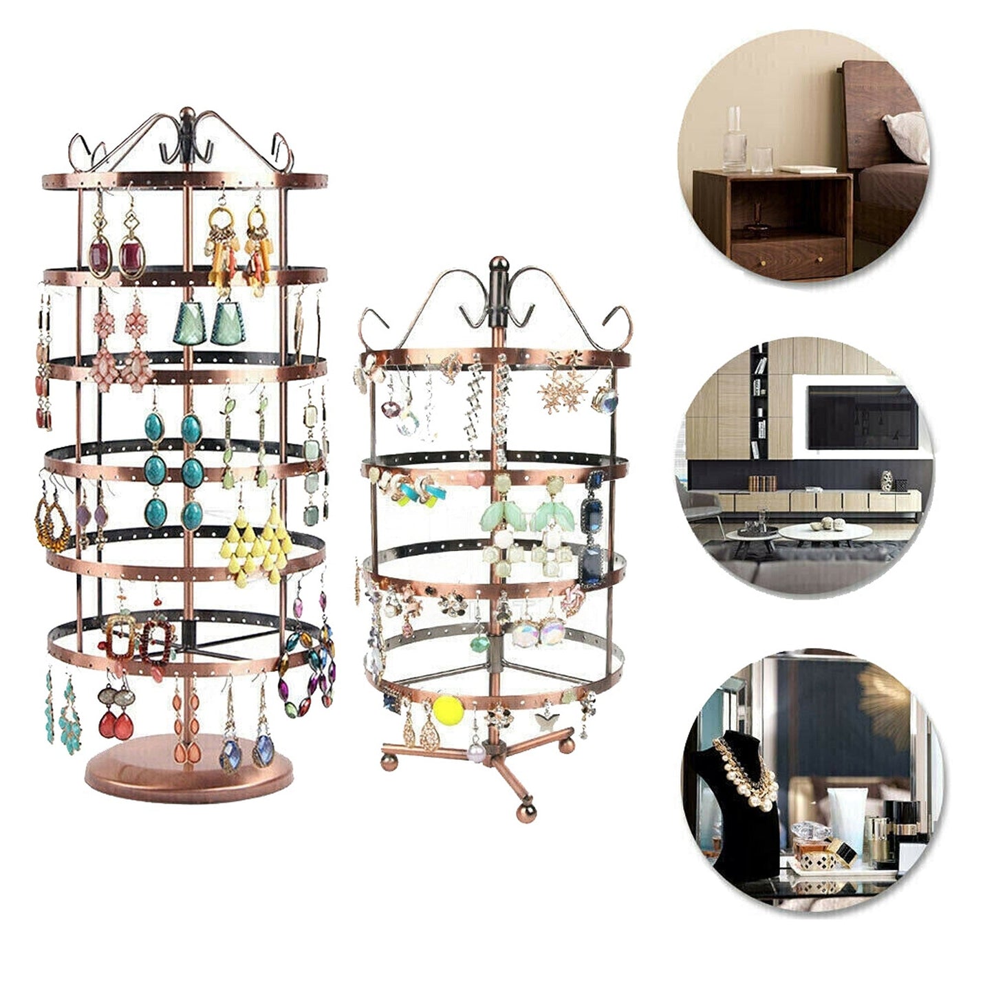 Stand Rack Hanger Jewelry Earring Necklace Holder Organizer