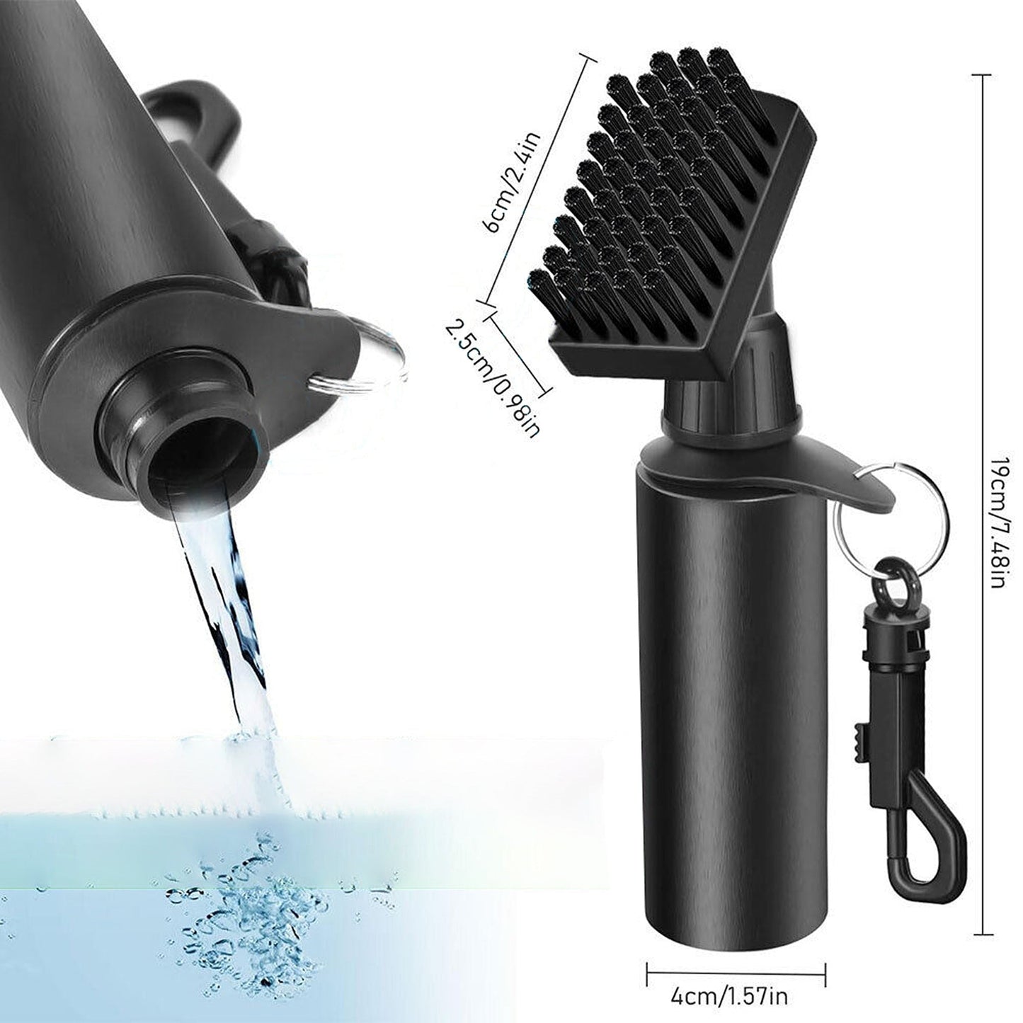 Golf Club Cleaning Brush with Water Bottle Groove Cleaner