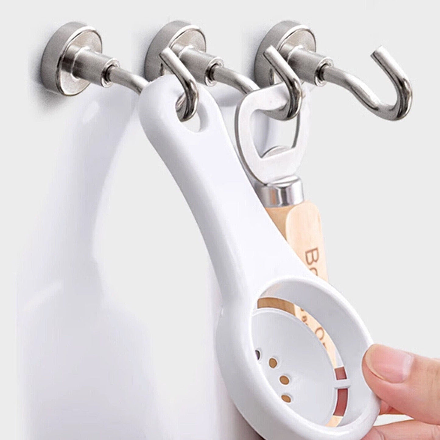 Pack of 6 Strong Rare Earth Neodymium N38 Magnetic Hooks