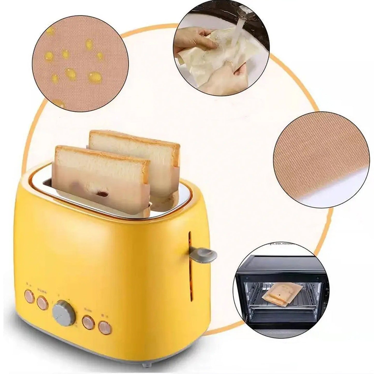 Gluten Free Reusable Toaster Sandwich Bag for Toasting Bread